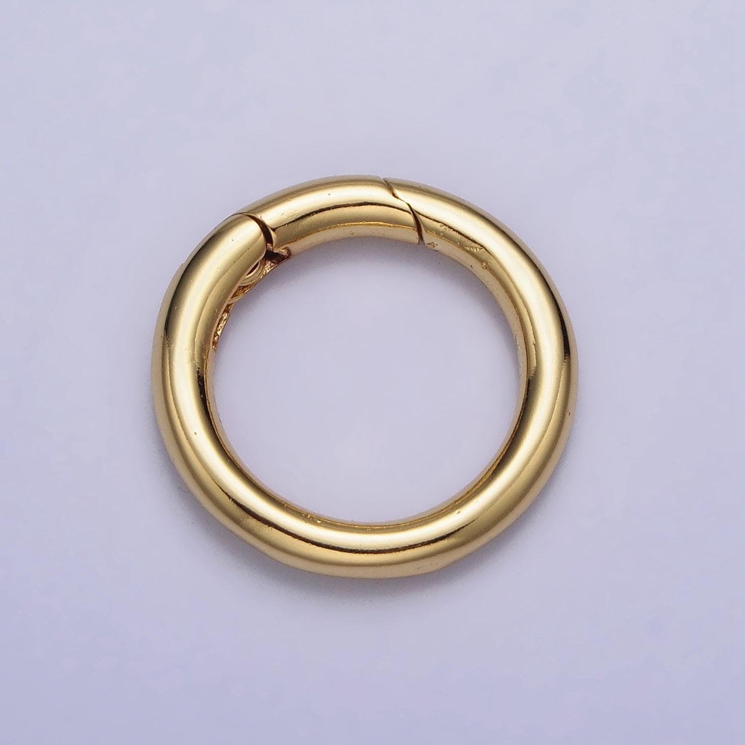 Dainty push gate ring 14k gold filled clasp charm holder spring closure chain connector pendant enhancer bail for jewelry making supply z137
