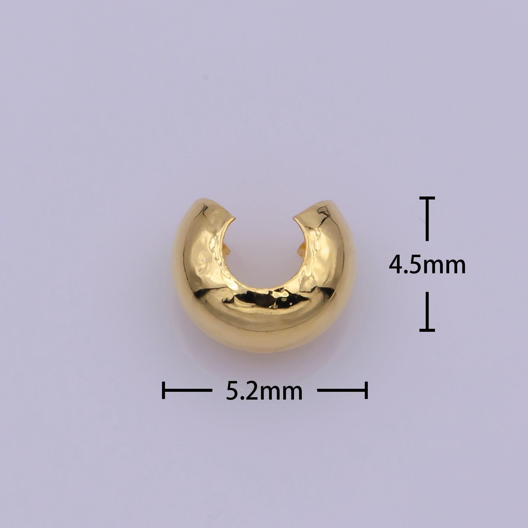 50x crimp covers 4mm ,gold crimp beads jewelry making supplies l-542