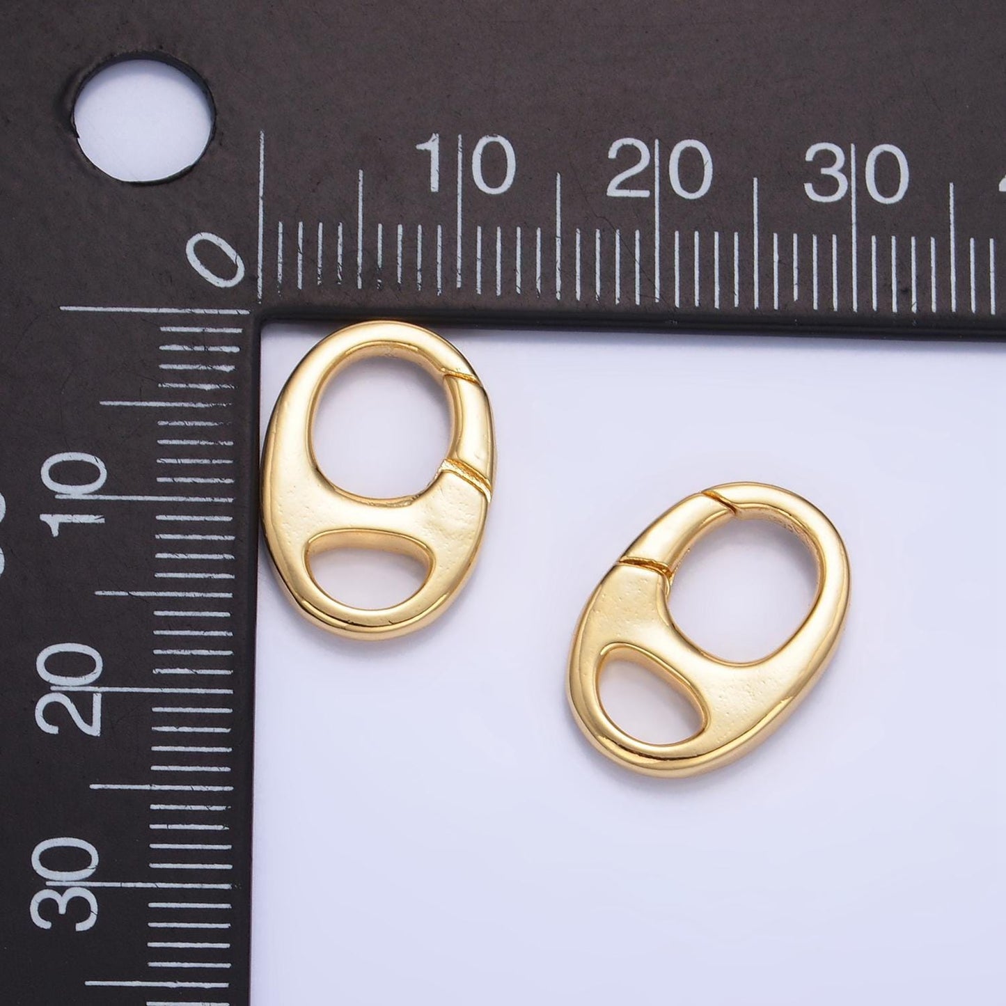 24k gold filled spring gate ring clasp multi purpose use for charm holder good for purse, bracelet or necklace jewelry making supply z1002