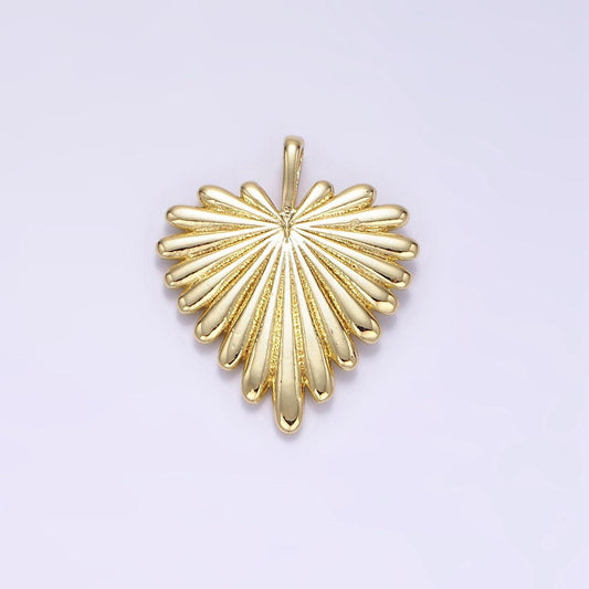 Gold heart charms 24k gold filled heart pendant radiant love charm for bracelet necklace diy jewelry making supply aa1338