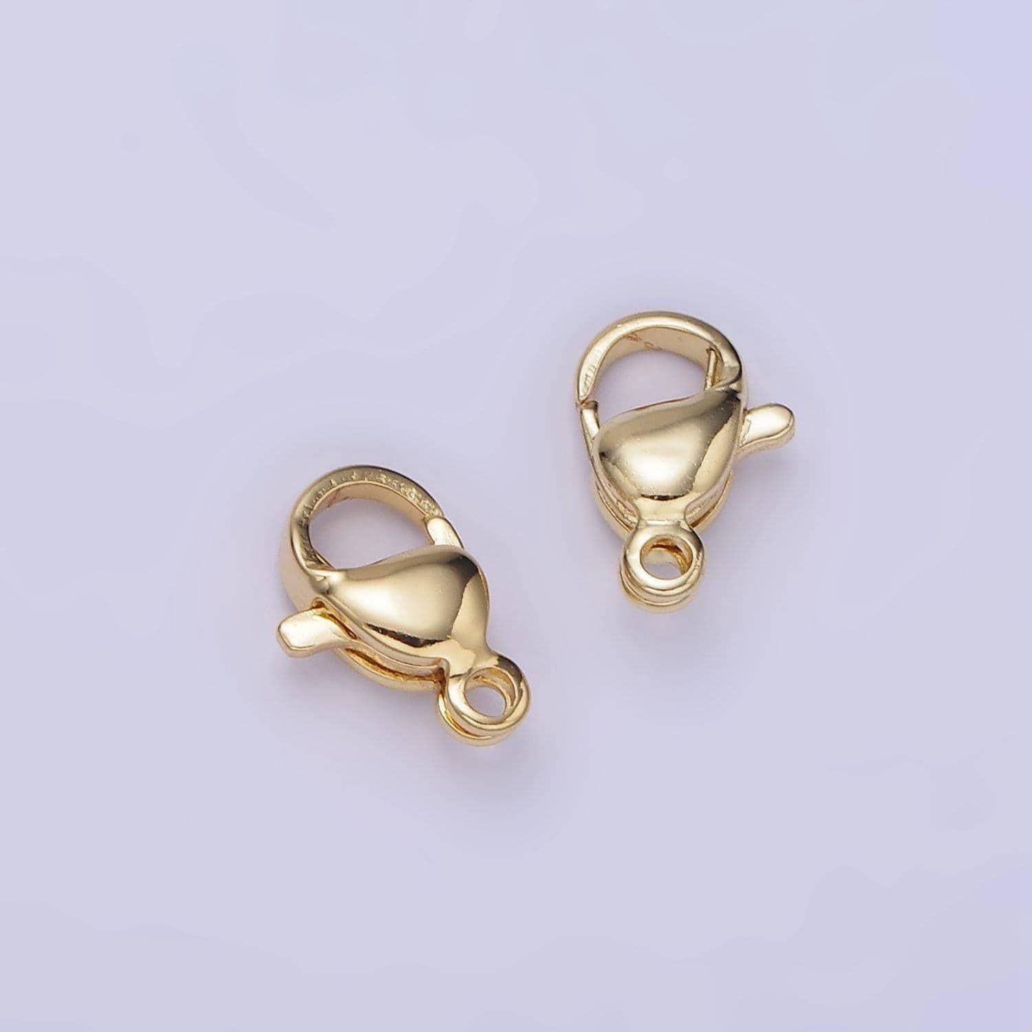 Stainless Steel Gold 10mm minimalist lobster clasps claw closure findings | l049