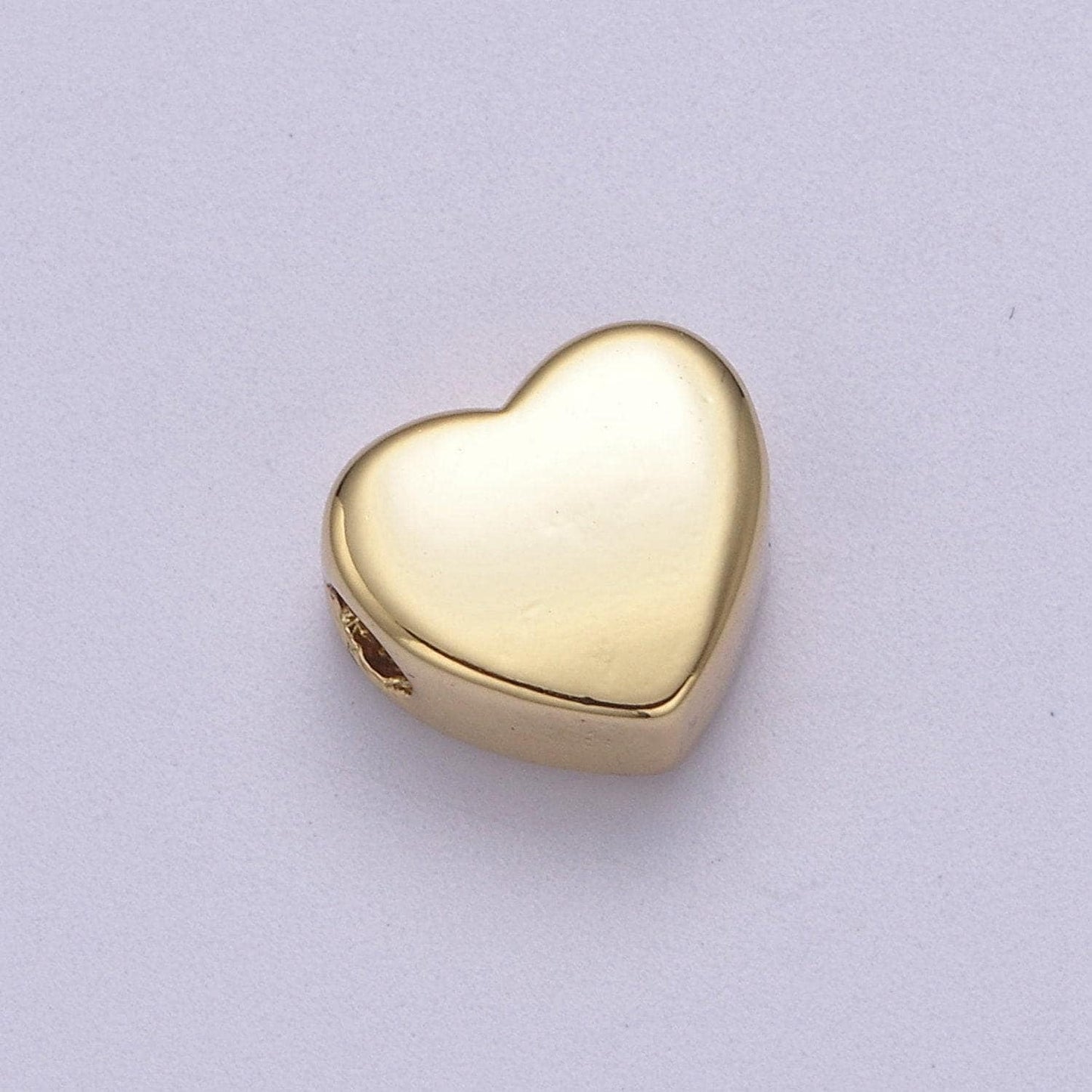 10mm gold heart bead spacer mini love gold filled bracelet jewelry making beads b-065