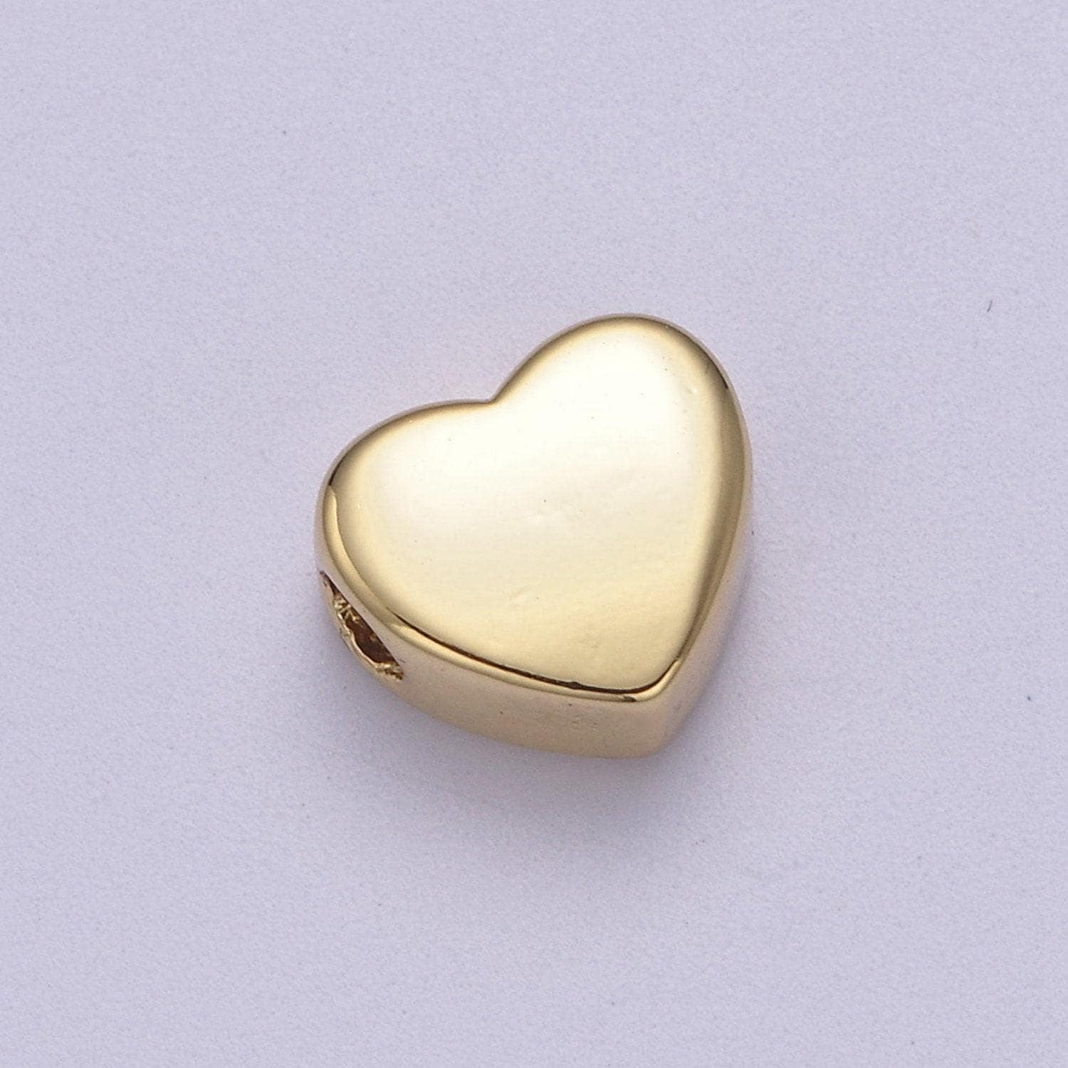 10mm gold heart bead spacer mini love gold filled bracelet jewelry making beads b-065