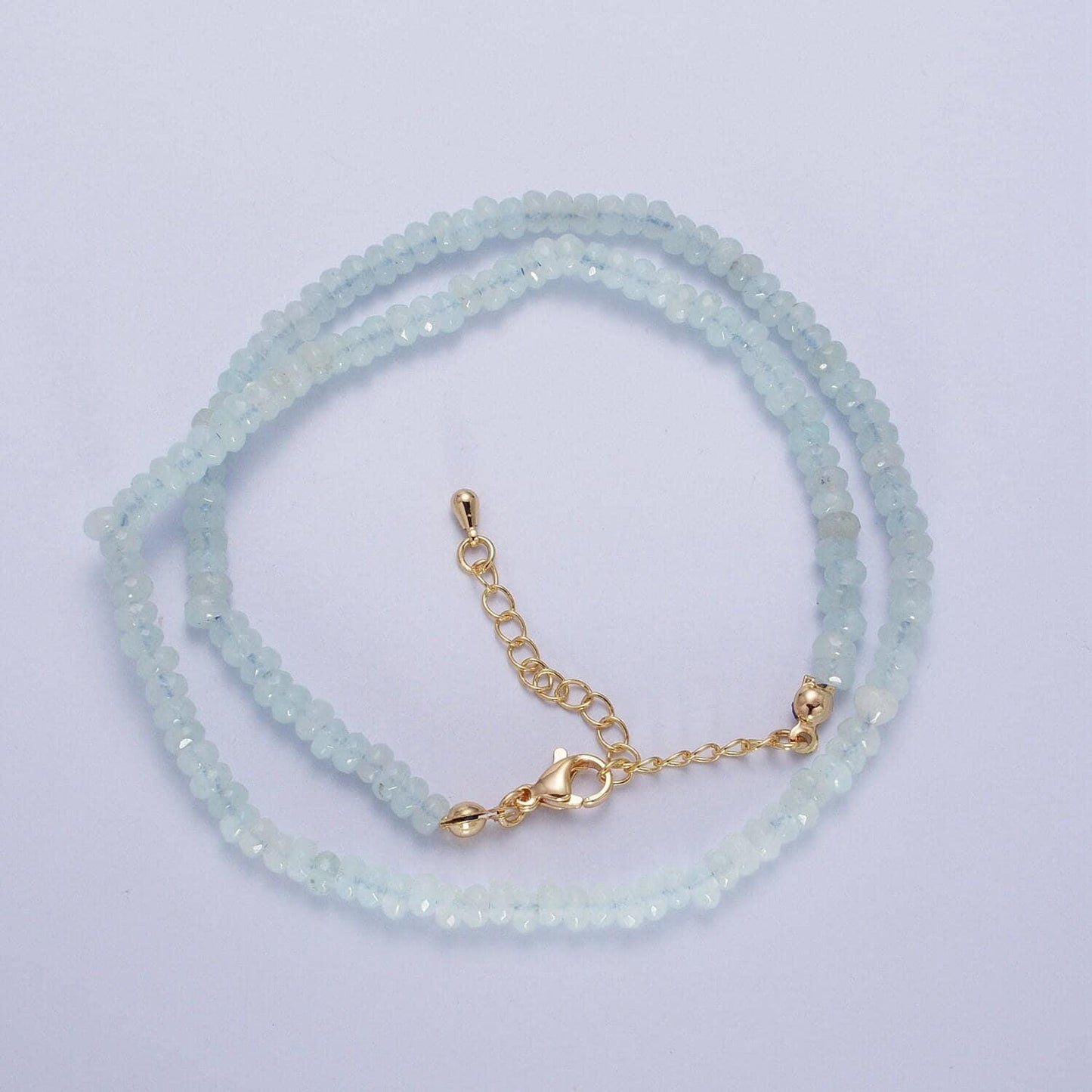 Colorful glass rondelle beads necklace, 4.4mm beads necklace pink green orange handmade gemstone necklace jewelry gift wa1438