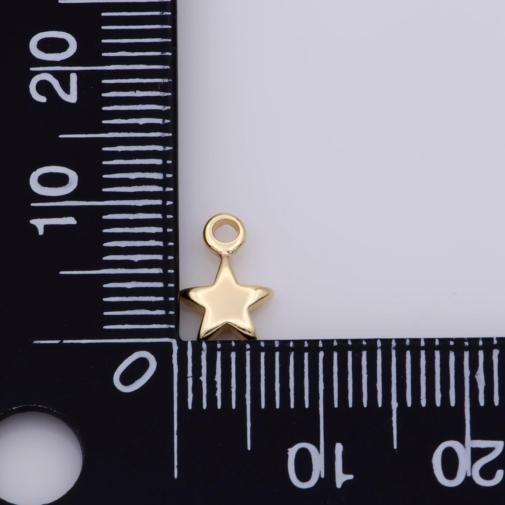 Tiny gold filled star charm mini star charm for bracelet necklace earring celestial jewelry making wholesale bulk charm