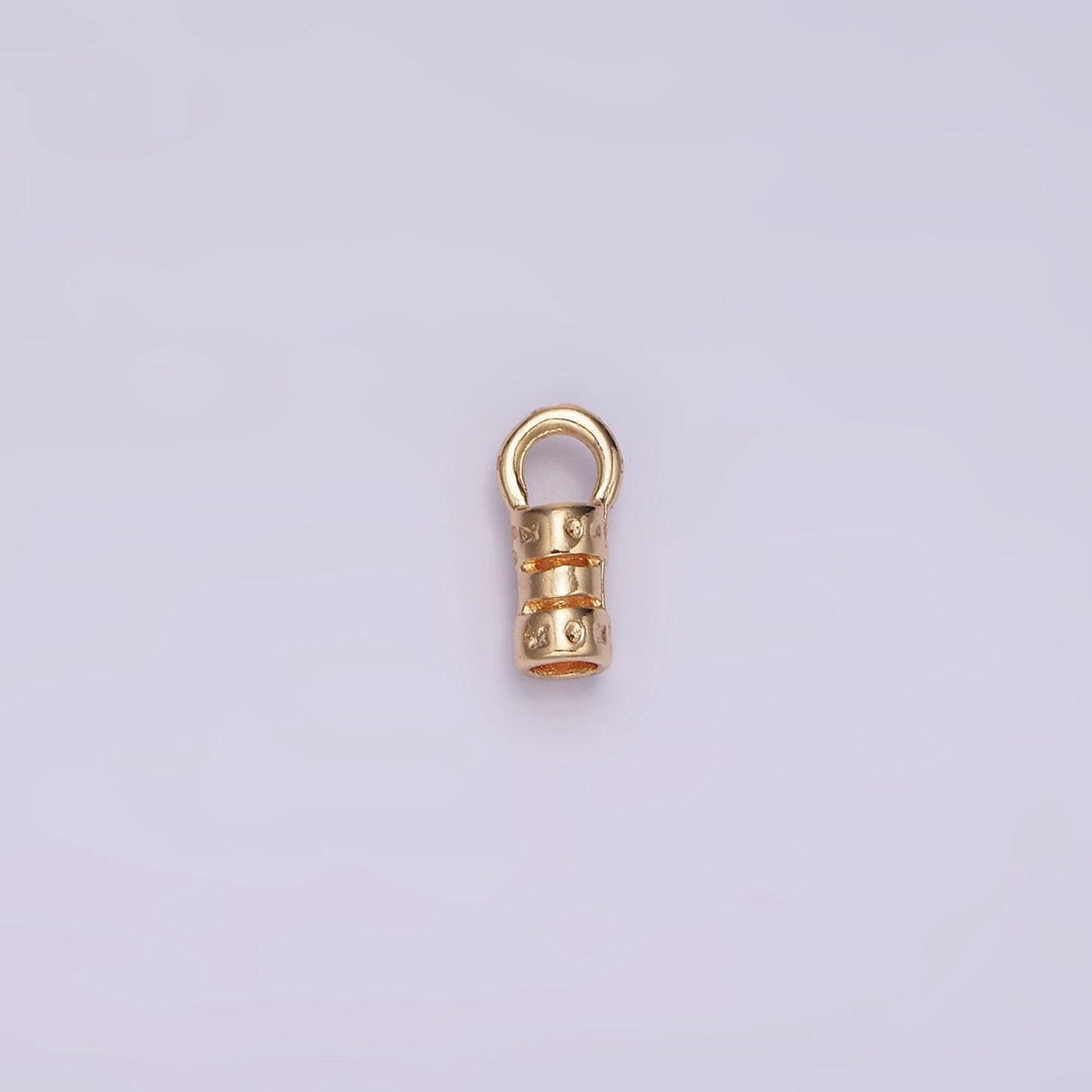 Leather or cord crimp ends with loop