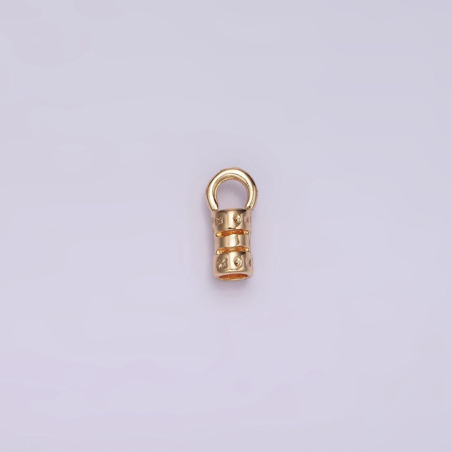 Leather or cord crimp ends with loop