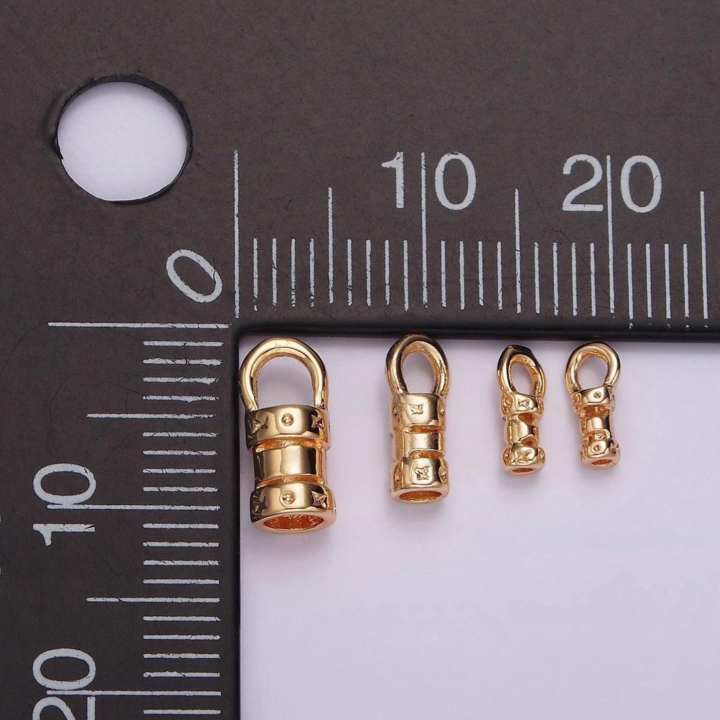 Leather or cord crimp ends with loop