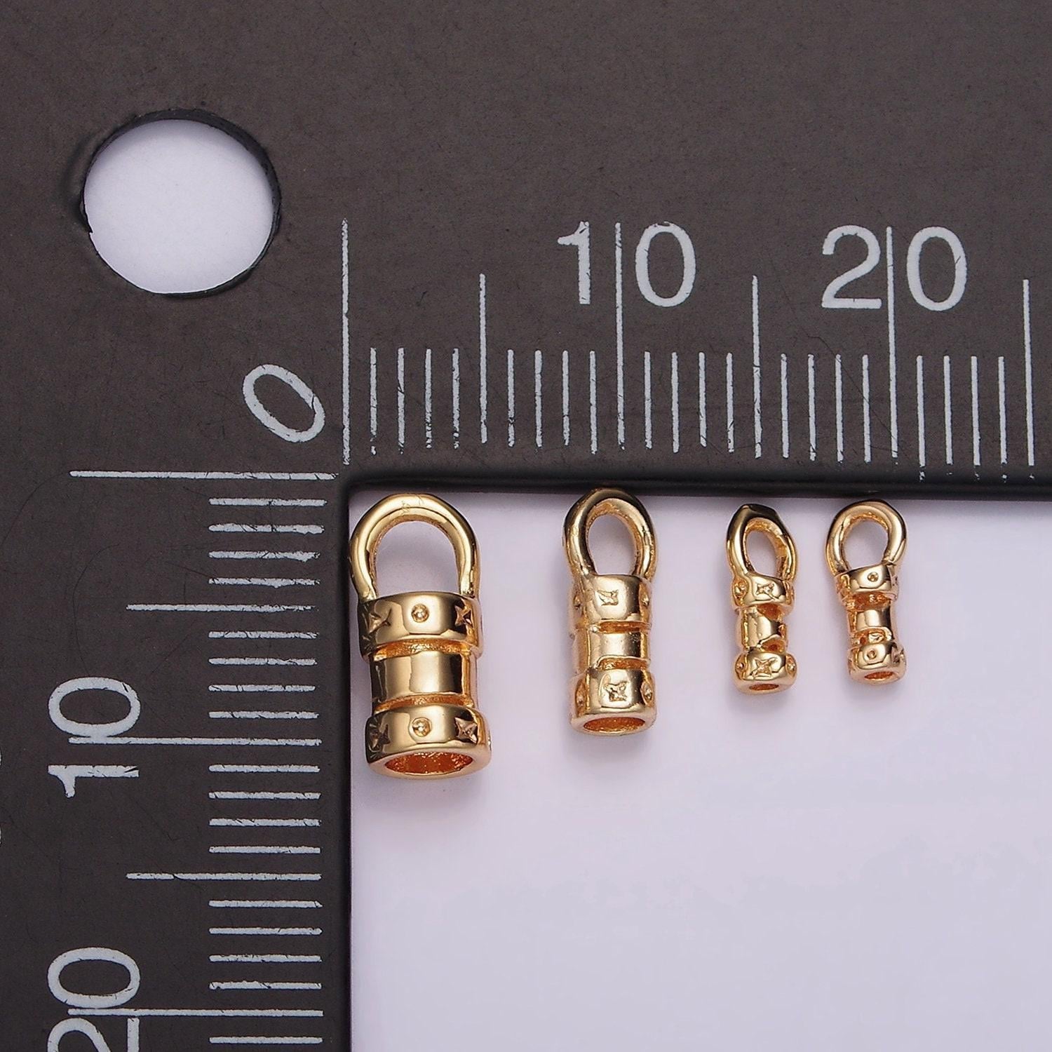Leather or cord crimp ends with loop