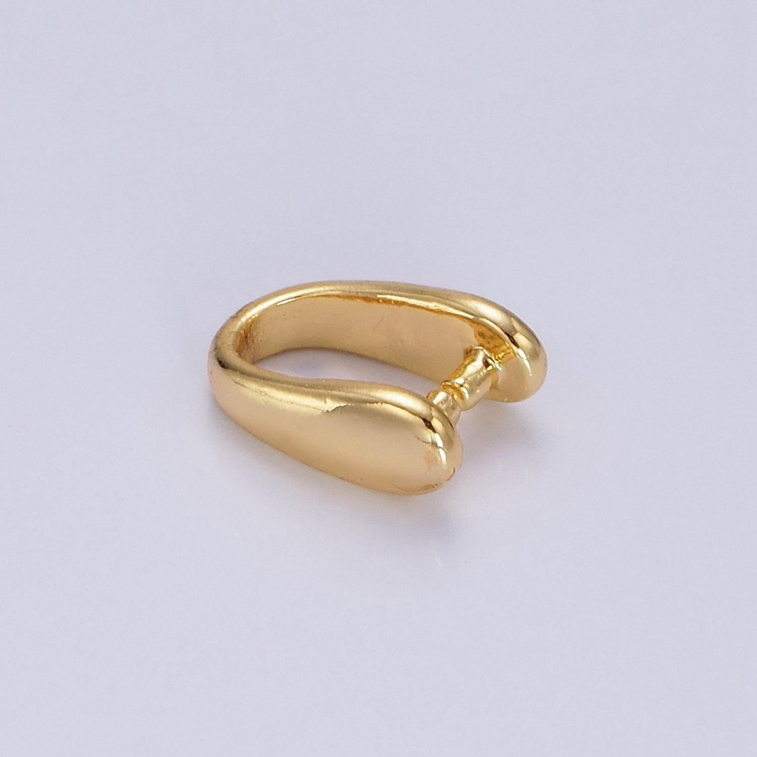 14k gold filled 9mm snap bail minimalist jewelry findings supply | z584