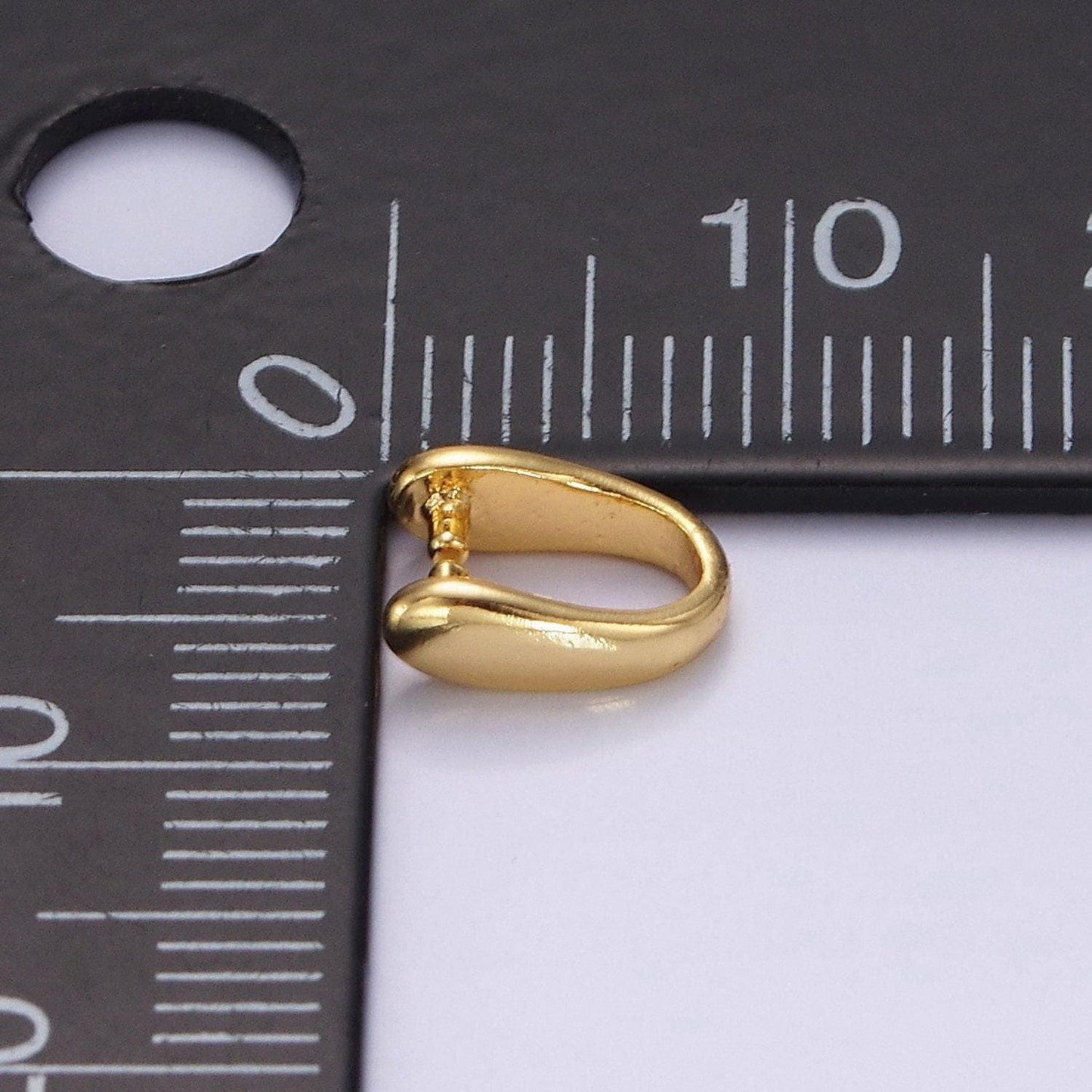 14k gold filled 9mm snap bail minimalist jewelry findings supply | z584