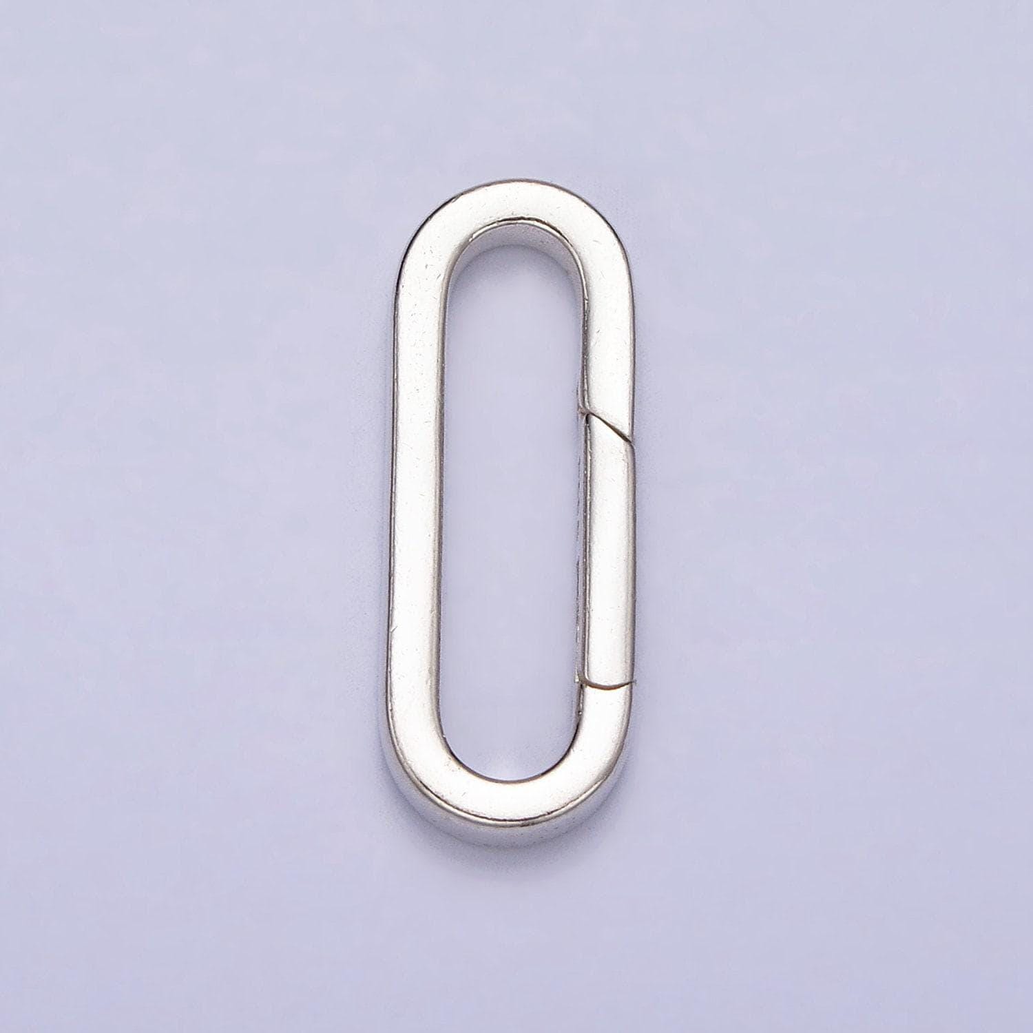 S925 sterling silver push in oval clasp for charm holder clasp pendants, 21.2x8.2mm, clasp enhancer necklace component sl-294