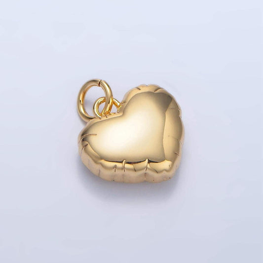 Mini balloon heart minimal gold filled charm | x-603