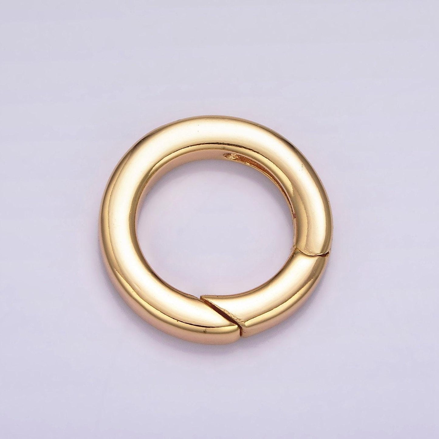 18k gold filled push gate ring charm holder bail for charm jewelry kit supplies for diy jewelry making | z492 - z497