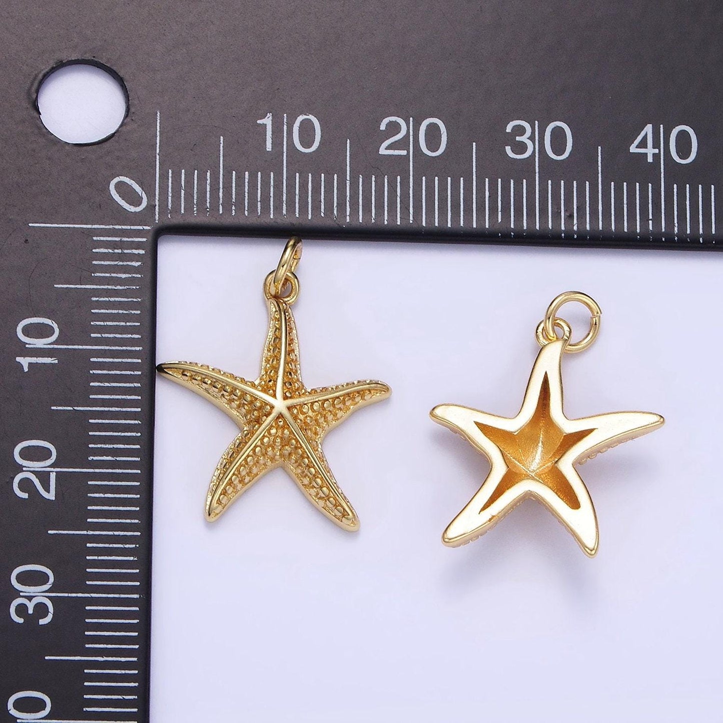 Gold starfish charms 24k gold filled sea star pendant starfish charm for bracelet necklace diy jewelry making supply fish ocean beach | c491