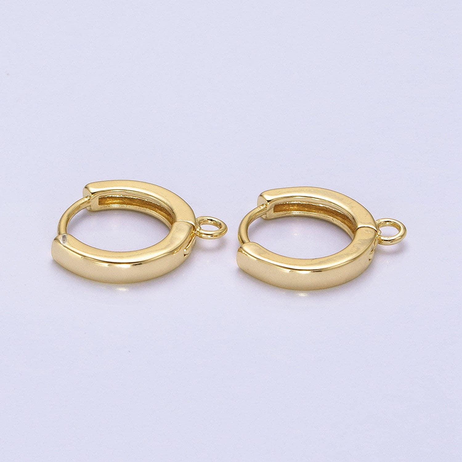 1pair 14 mm dainty gold filled huggie w/ closed link lever back hoop earring making nickel & lead free for earring charm making finding z639