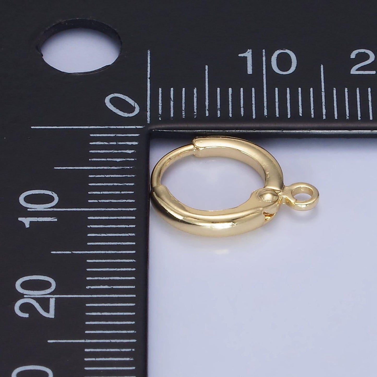 Dainty gold filled huggie with closed link lever back hoop earring making 14x11 mm nickel & lead free for earring charm making findings z722