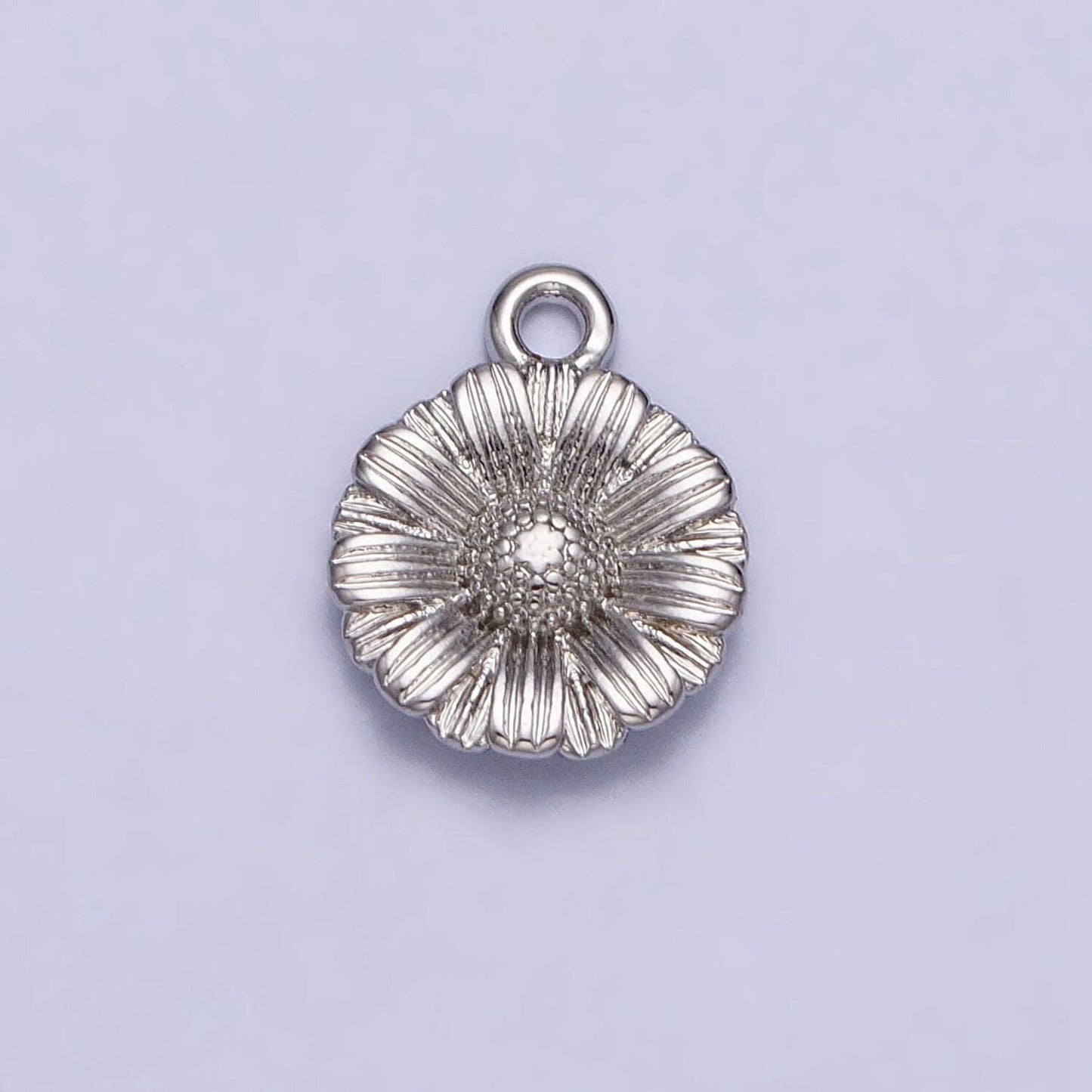 Tiny mini gold sun flower charm pendant, small floral pendant 14k gold filled sunflower necklace earring bracelet jewelry making ac339