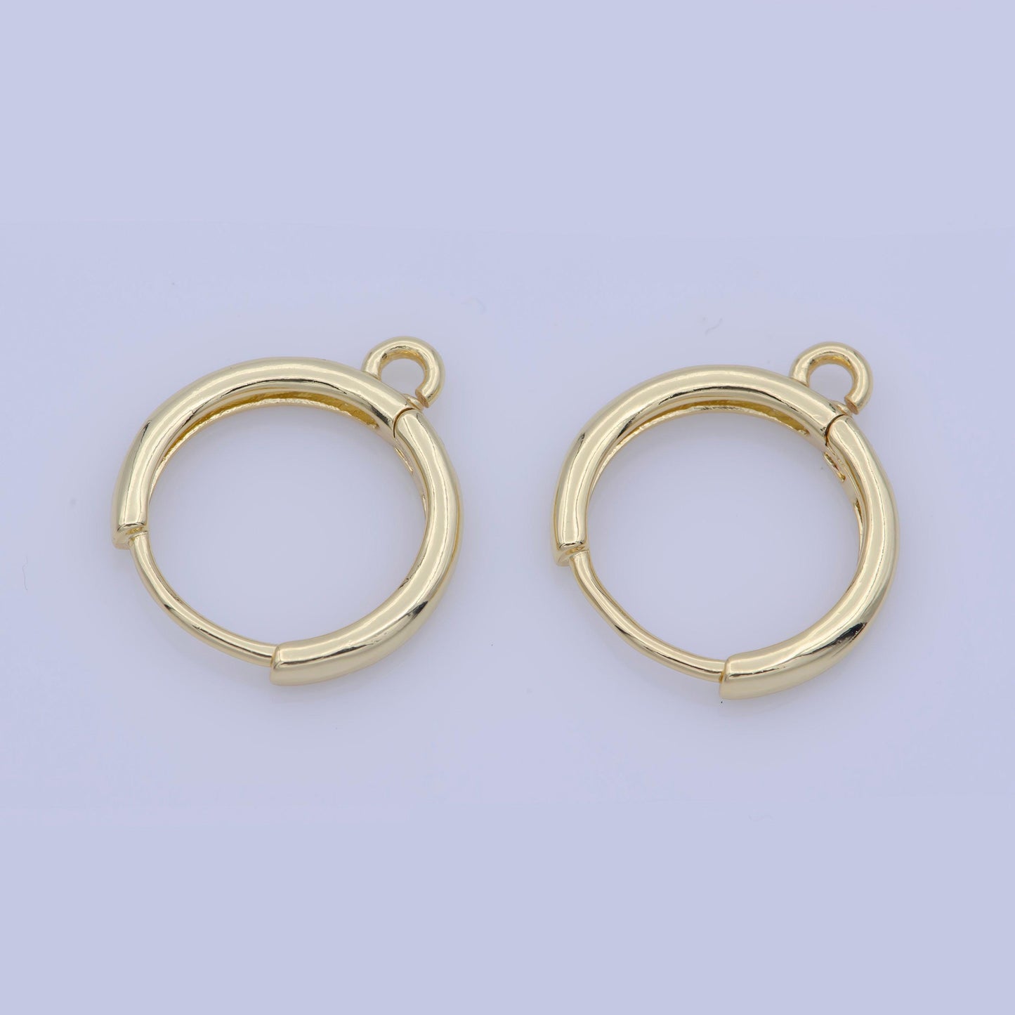 1pair 14 mm dainty gold filled huggie w/open link lever back hoop earring making, nickel & lead free for earring charm making findings,k-350