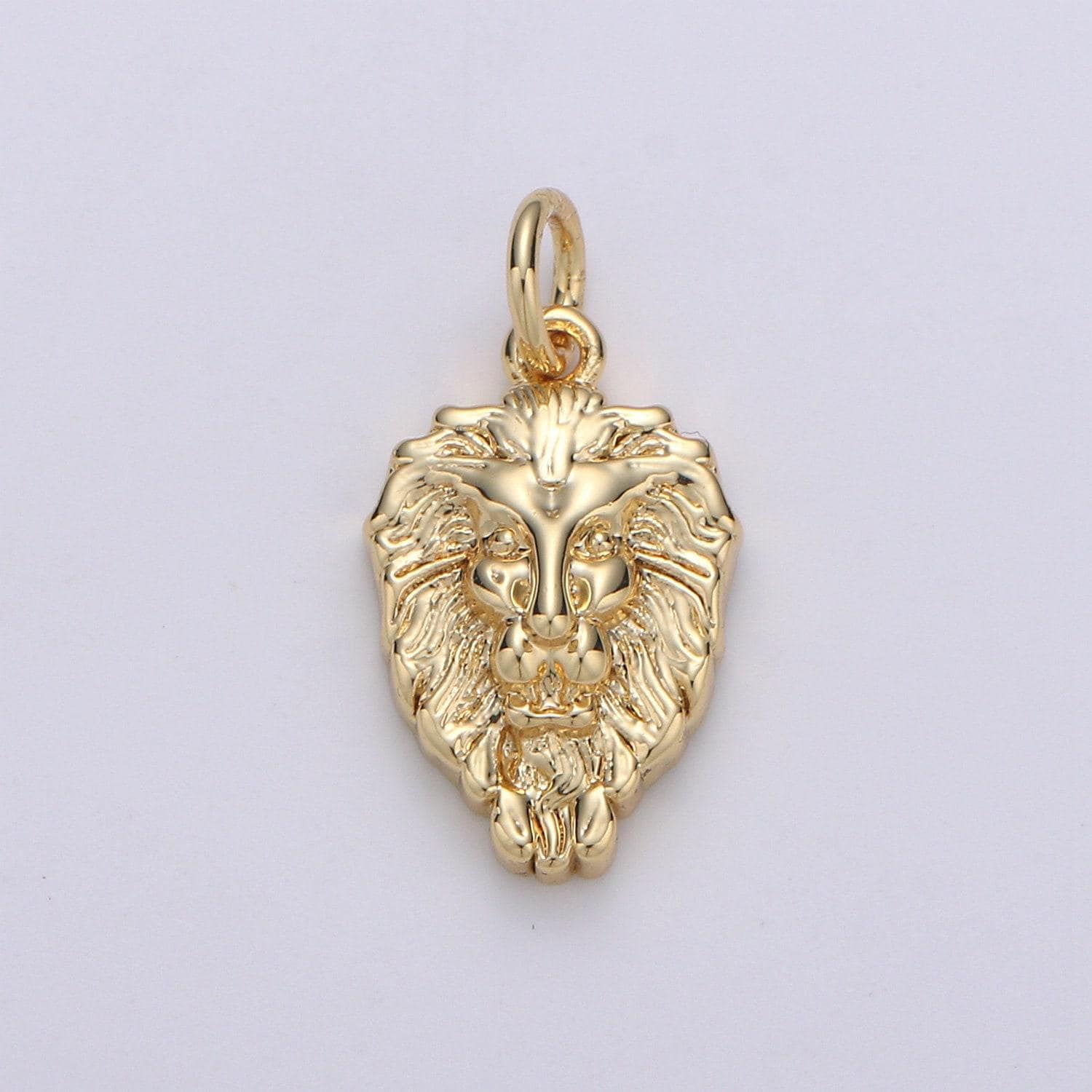 14k gold lion charm, lion pendant, lion bracelet, lion silver charm, animal charm, nature
