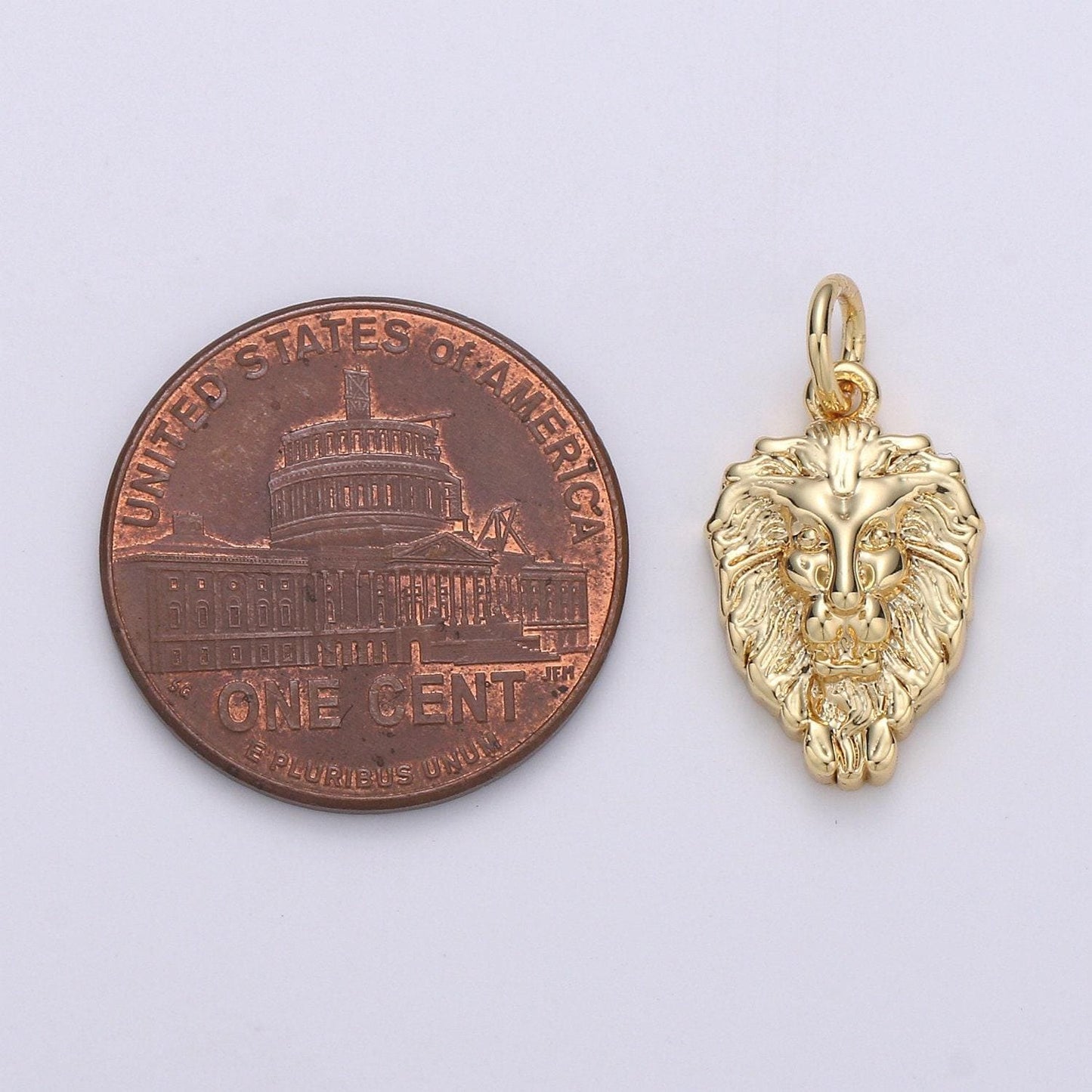 14k gold lion charm, lion pendant, lion bracelet, lion silver charm, animal charm, nature