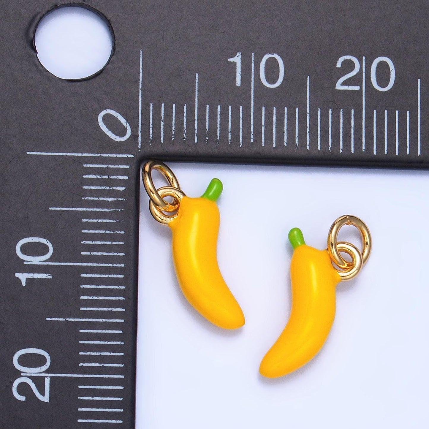 1 pcs gold fruit pendant 18k gold filled enamel banana pineapple watermelon charm diy bracelet necklace jewelry making findings supply w061