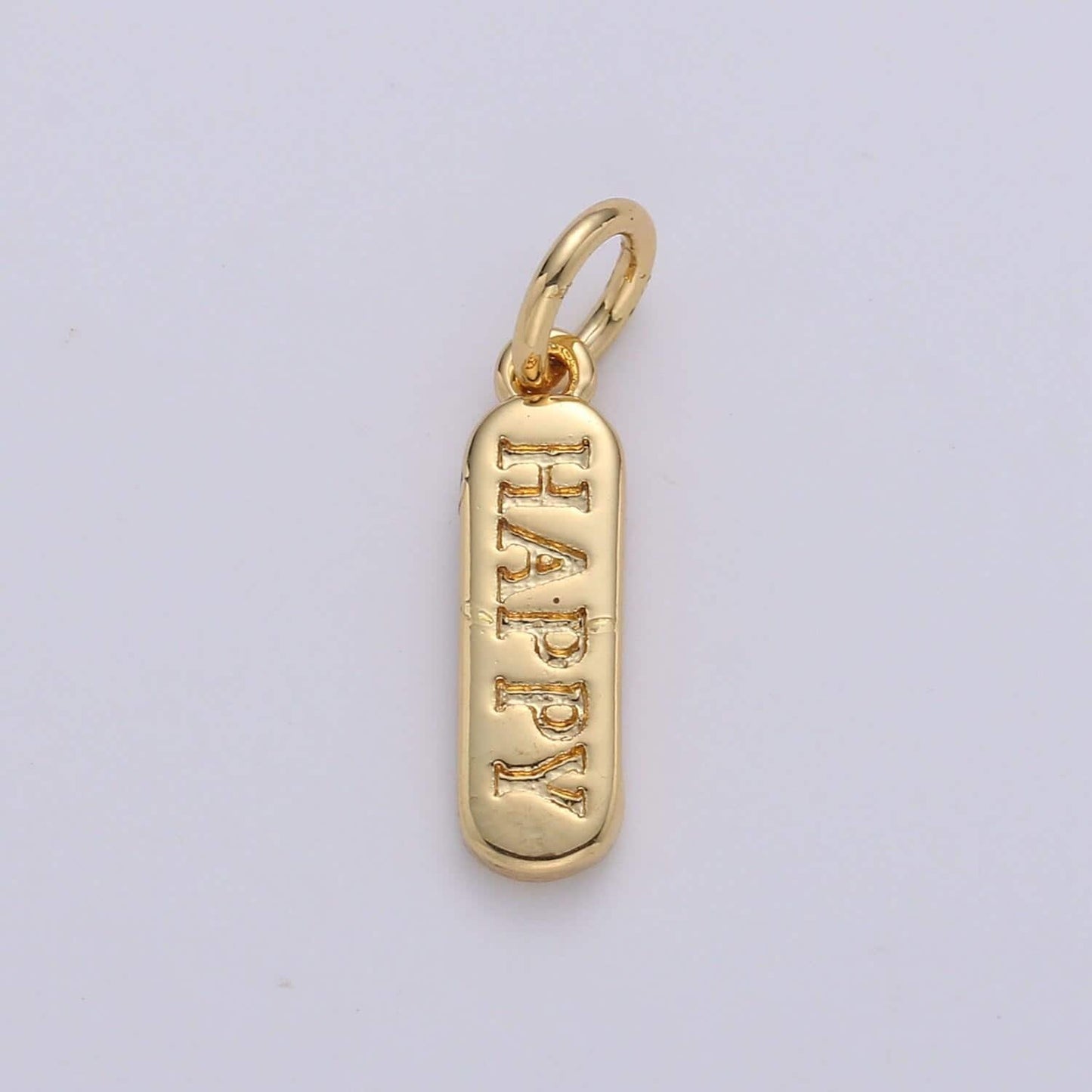 Dainty gold pill bar charm word love mom hope happy chill charm 14k gold filed charm for bracelet earring necklace d323-d330, d747