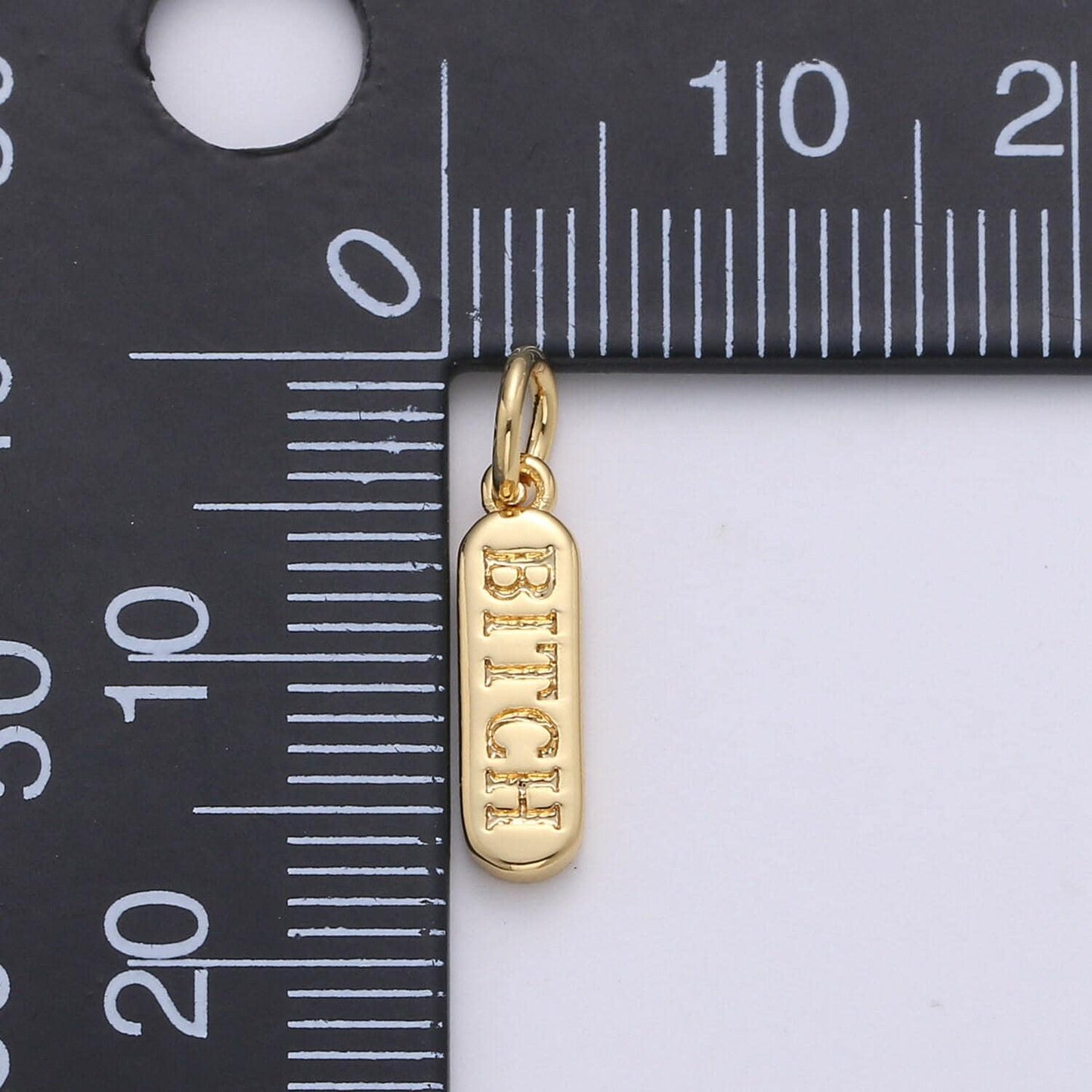 Dainty gold pill bar charm word love mom hope happy chill charm 14k gold filed charm for bracelet earring necklace d323-d330, d747