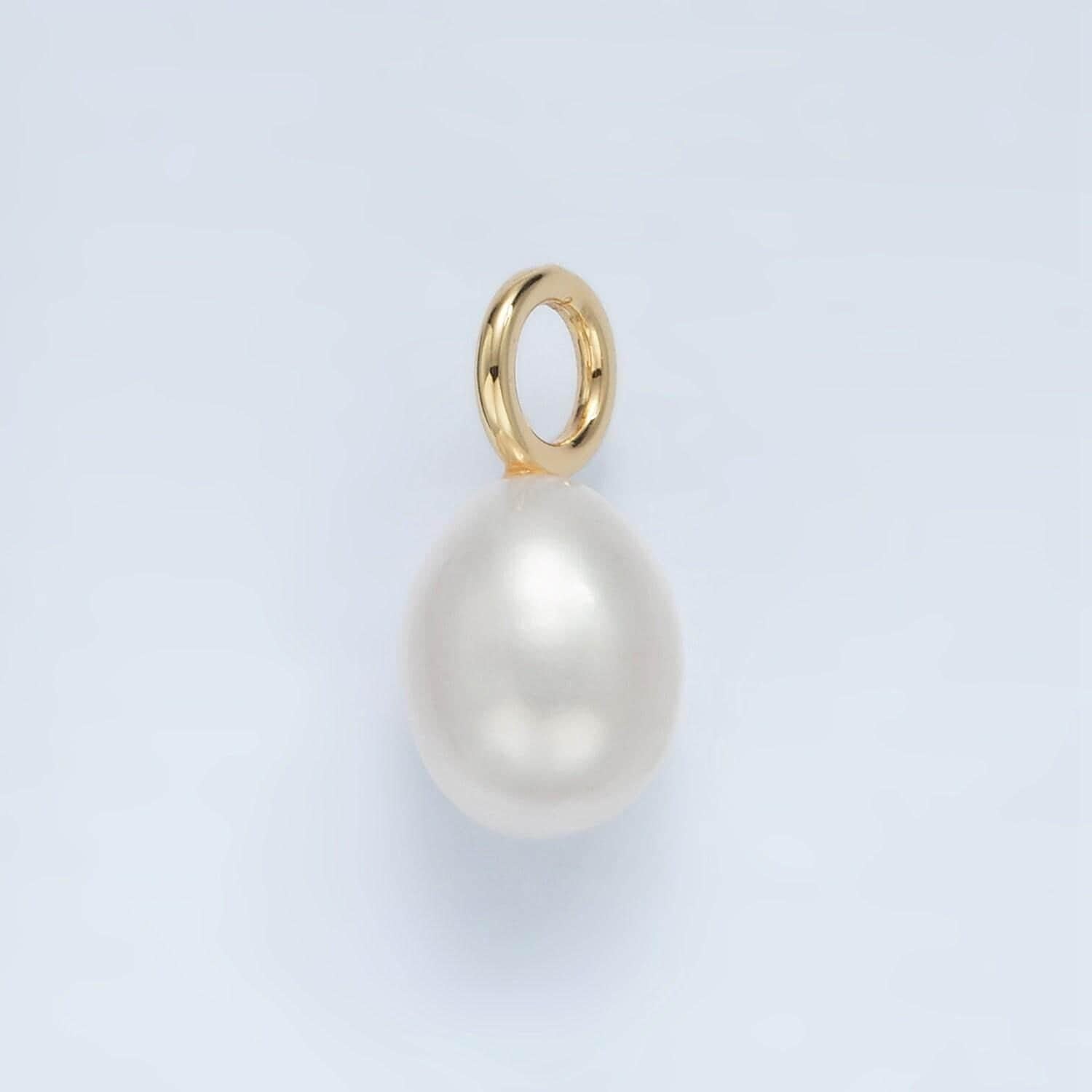 16mm freshwater pearl drop gold filled pendant | p-1867