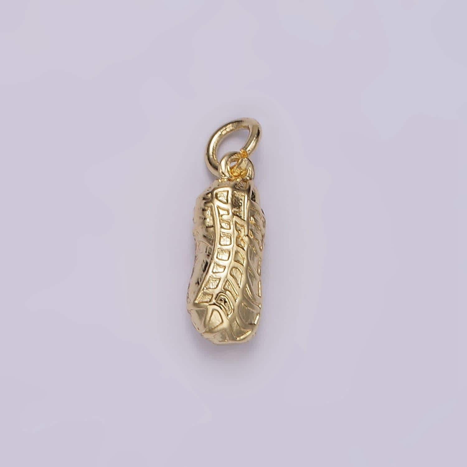 Small gold peanut charm, peanut lover pendant foodie mix charm for bracelet necklace earring component ag442