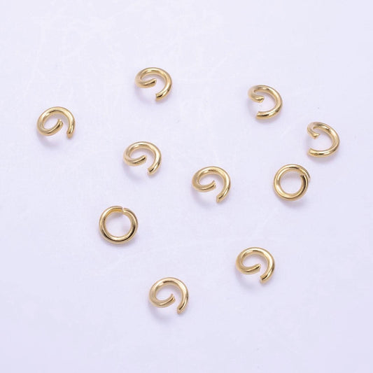 Gold filled 3.5mm x 1mm jump ring pack jewelry making findings supply in gold & silver 18mm gauge ring | z956