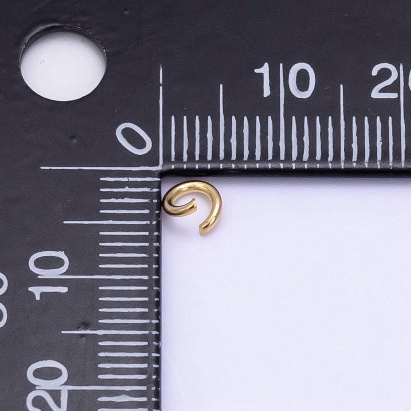 Gold filled 3.5mm x 1mm jump ring pack jewelry making findings supply in gold & silver 18mm gauge ring | z956