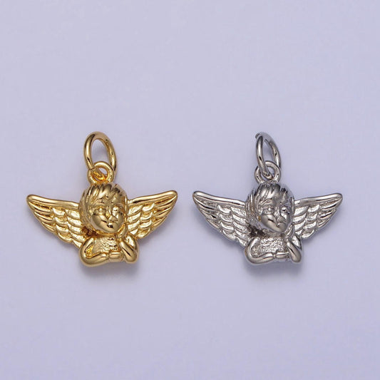 Cute cupid charm gold cherub pendant baby angel charm, cupid pendant for valentine pendant diy jewelry making supply ac316