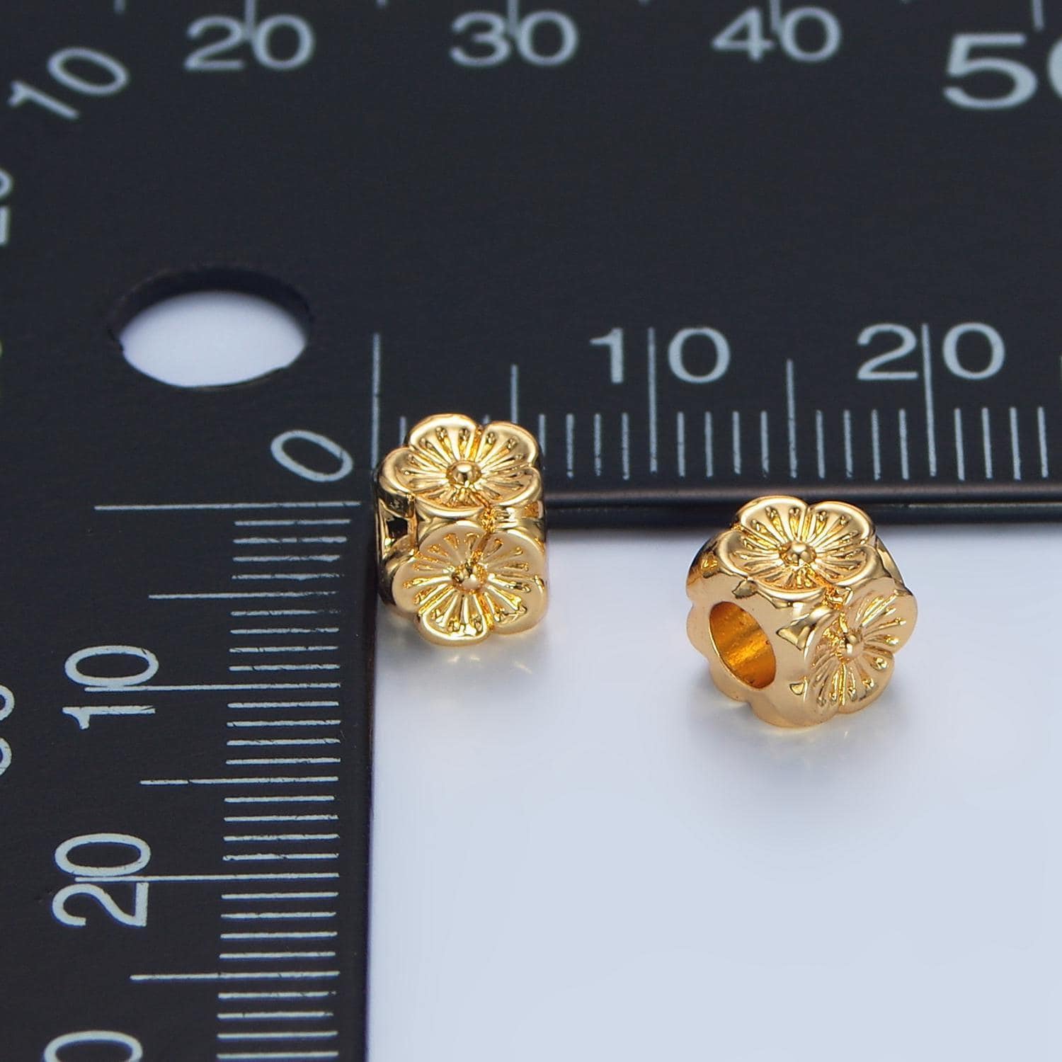6x6mm shiny gold cube beads flower 0square tube beads, spacer beads, bracelet beads, solid tube beads b586