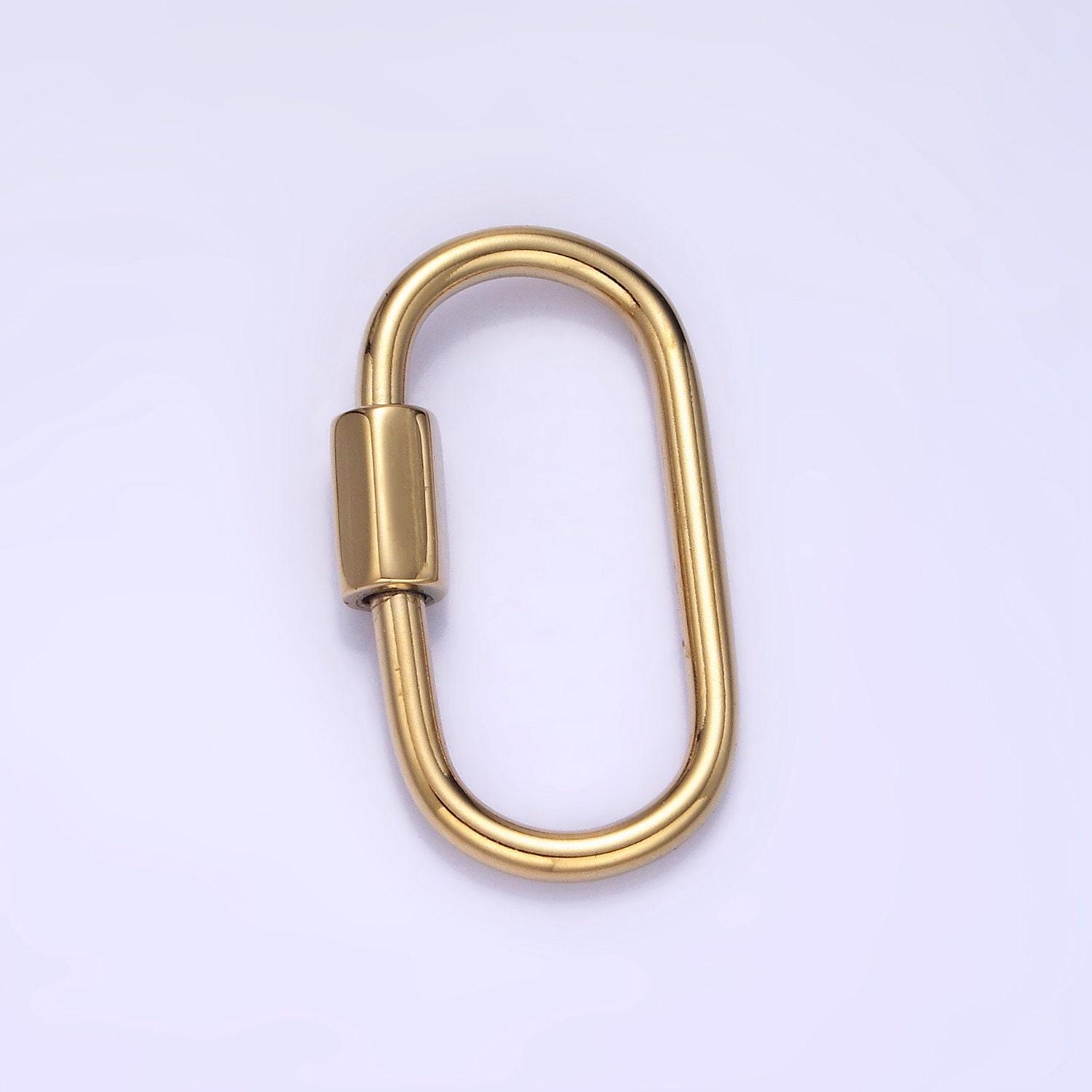 Stainless steel 25mm edged tube carabiner clasps closure findings | z-693
