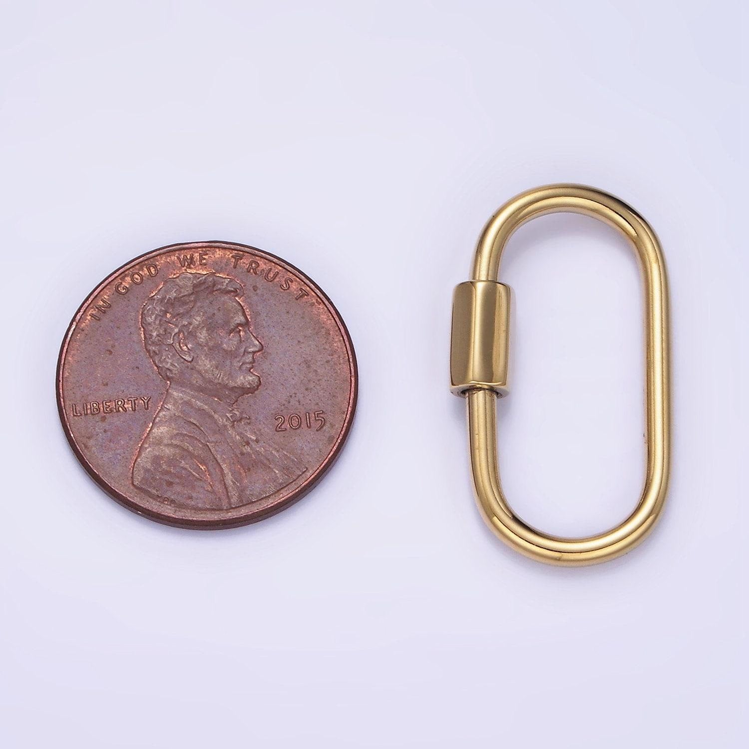 Stainless steel 25mm edged tube carabiner clasps closure findings | z-693