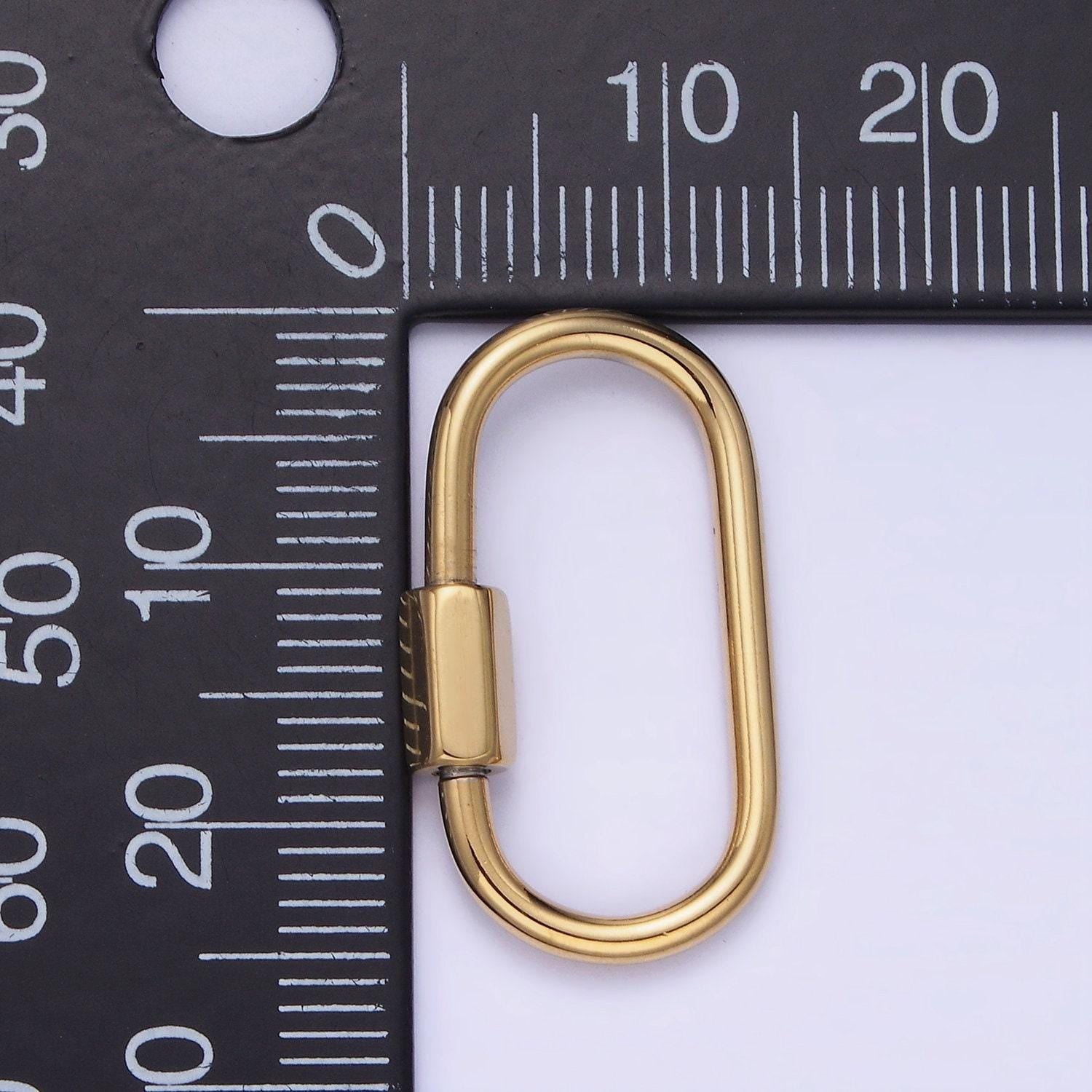 Stainless steel 25mm edged tube carabiner clasps closure findings | z-693