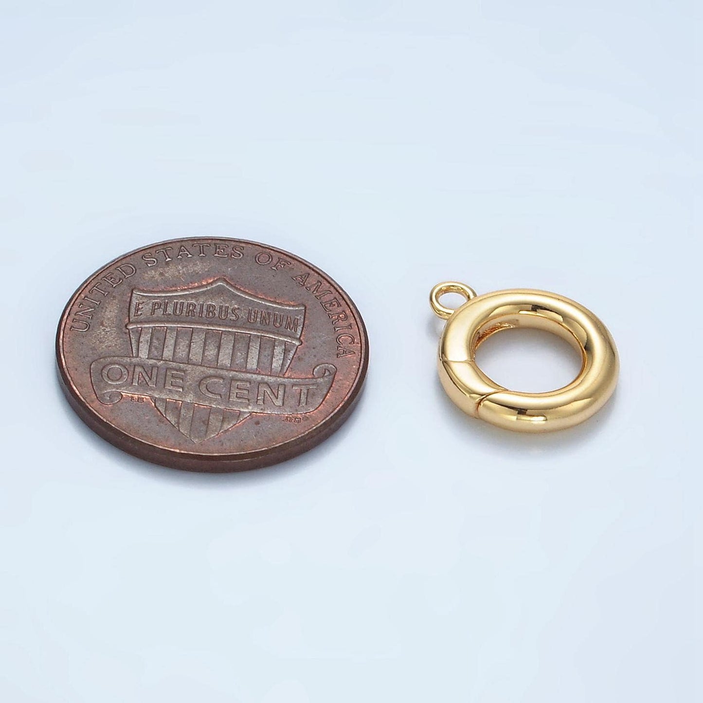 24k gold filled closed link clasp spring push gate for diy jewelry finding necklace charm supply z898