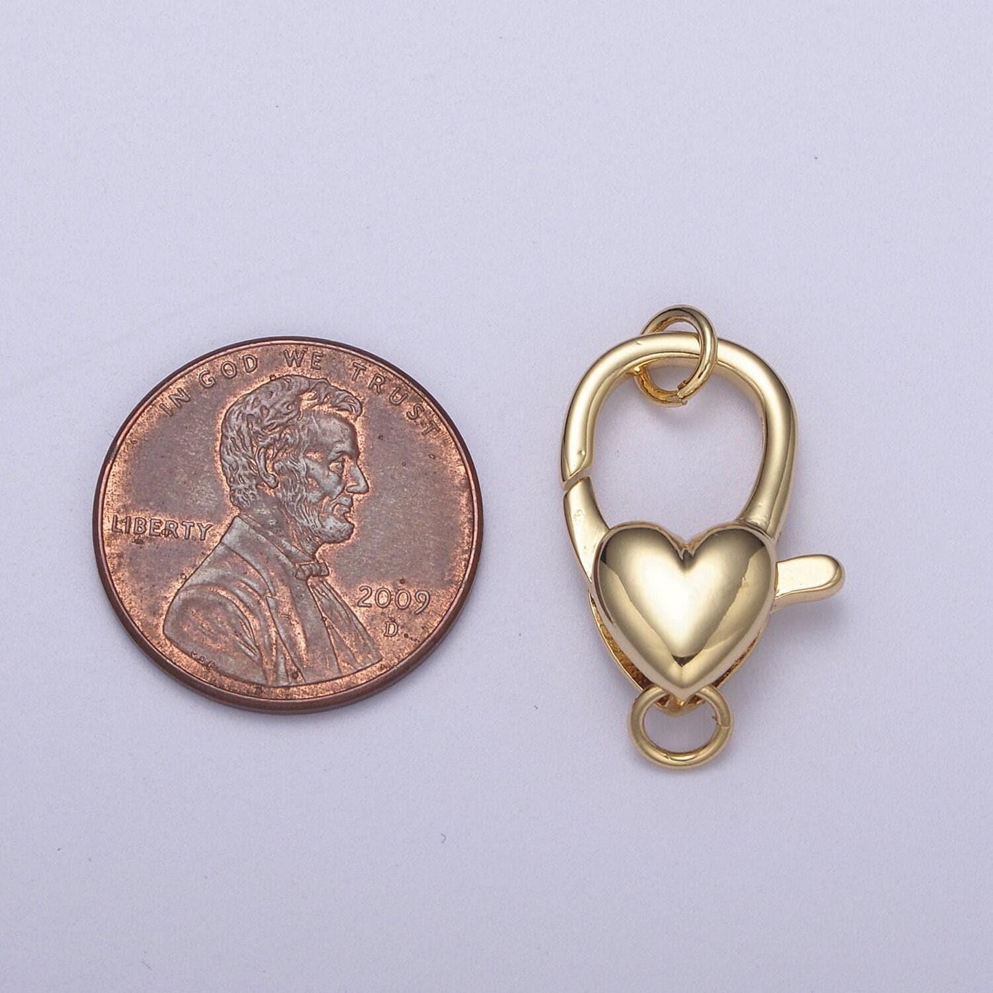 Wholesale gold filled heart clasp, love clasp enhancer for necklace clasp 25.5x13.5mm / 30.3x15mm | l-608 l-611
