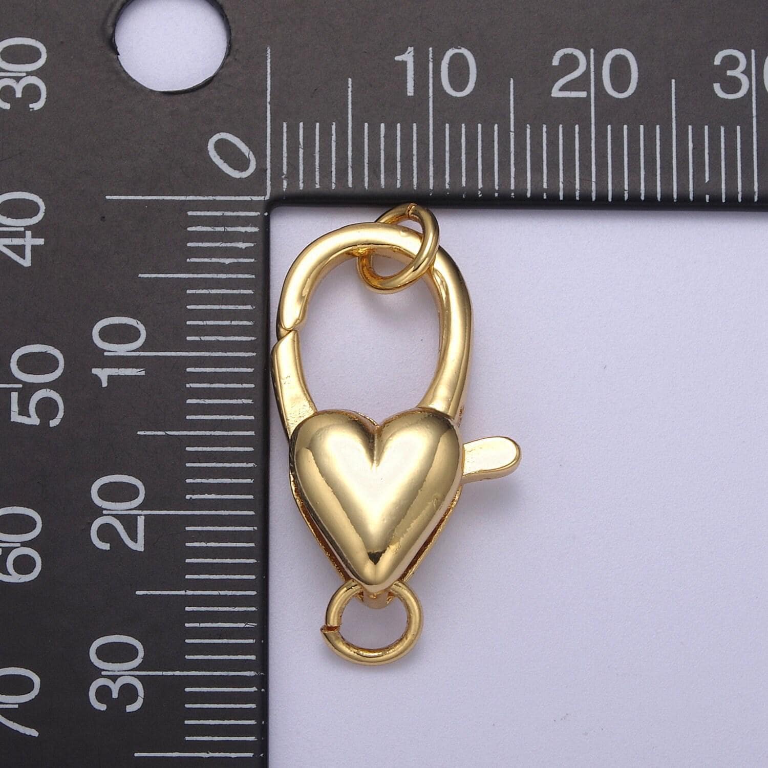 Wholesale gold filled heart clasp, love clasp enhancer for necklace clasp 25.5x13.5mm / 30.3x15mm | l-608 l-611