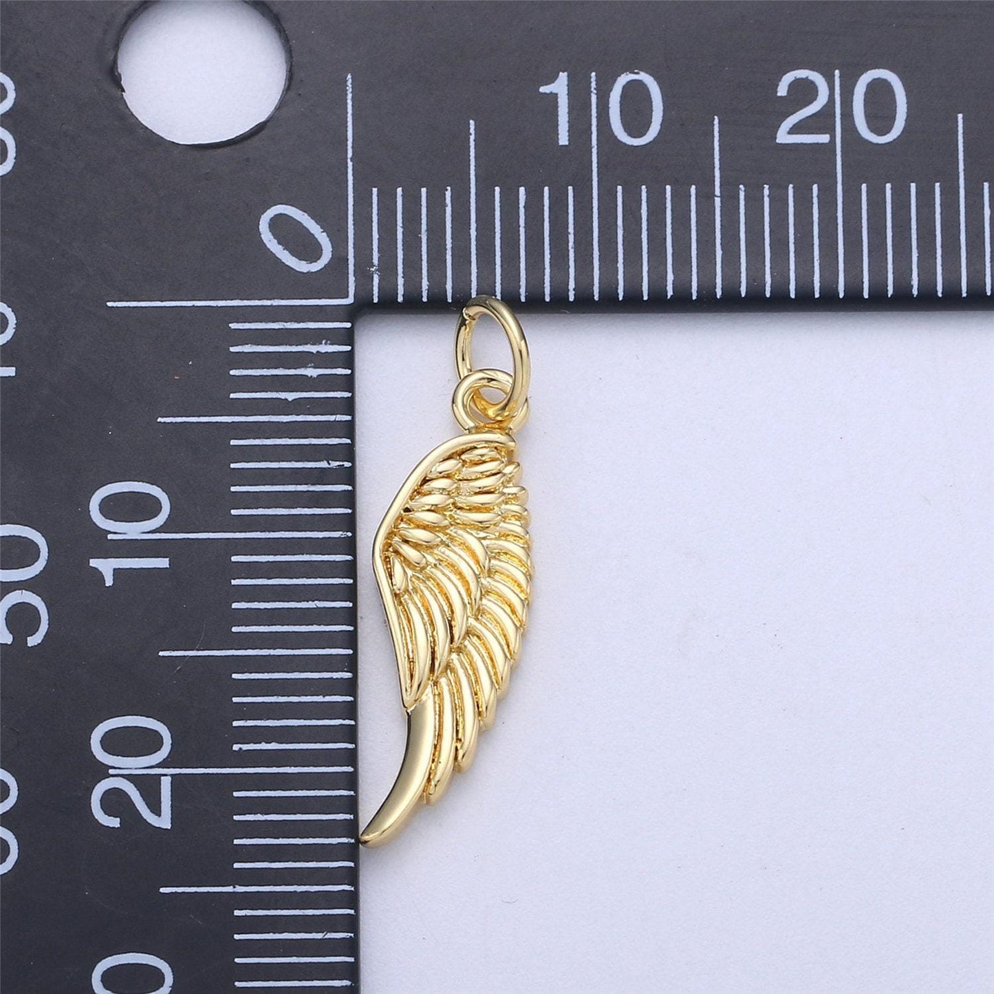 Small angel wing charm, gold angel wing charm, silver wings, black guardian angel wing charm add on charm for necklace bracelet earring