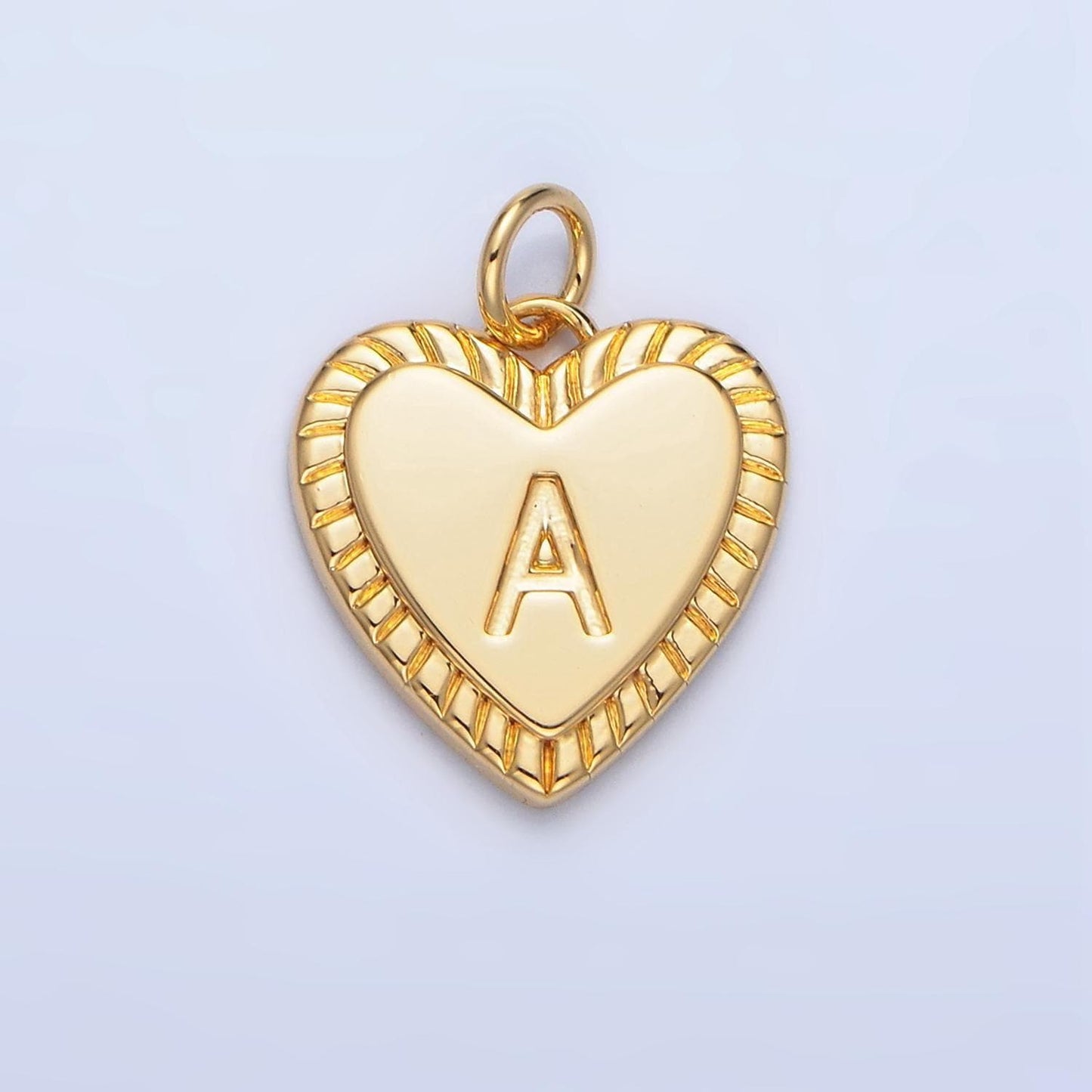Dainty 18k gold filled initial heart letter charm love letter pendant, alphabet charm personalized charm for necklace bracelet supply a1500
