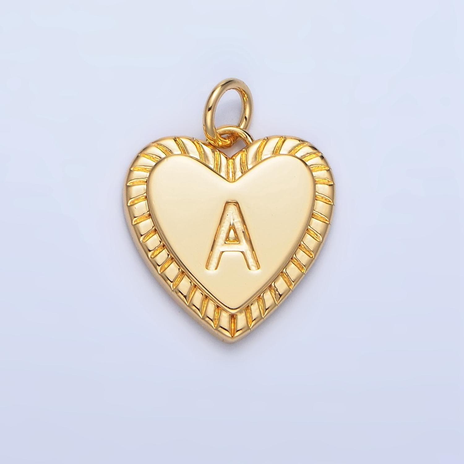 Dainty 18k gold filled initial heart letter charm love letter pendant, alphabet charm personalized charm for necklace bracelet supply a1500