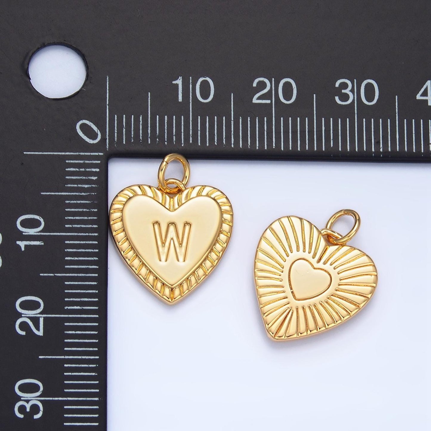 Dainty 18k gold filled initial heart letter charm love letter pendant, alphabet charm personalized charm for necklace bracelet supply a1500