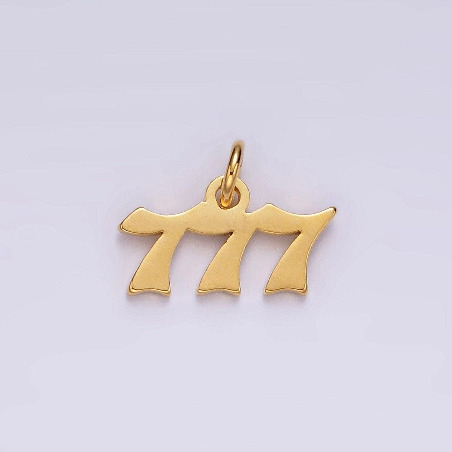 Tiny angel number tag charm gold dainty lucky number pendant 111, 222, 333, 444, 555, 666, 777, 888, 999 for jewelry making supply ag606