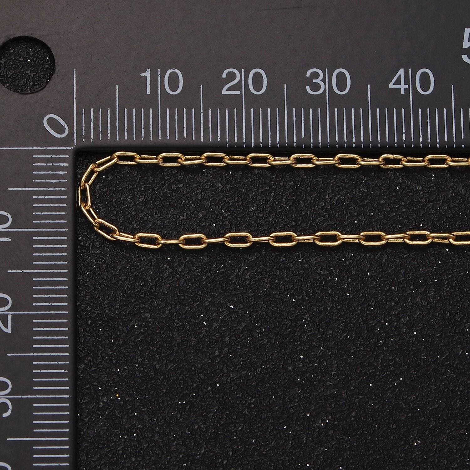 1pc 15.75'' ready to use 14k gold filled paper clip necklace chain, choker cable chain necklace pendant charm jewelry making supply wa1871