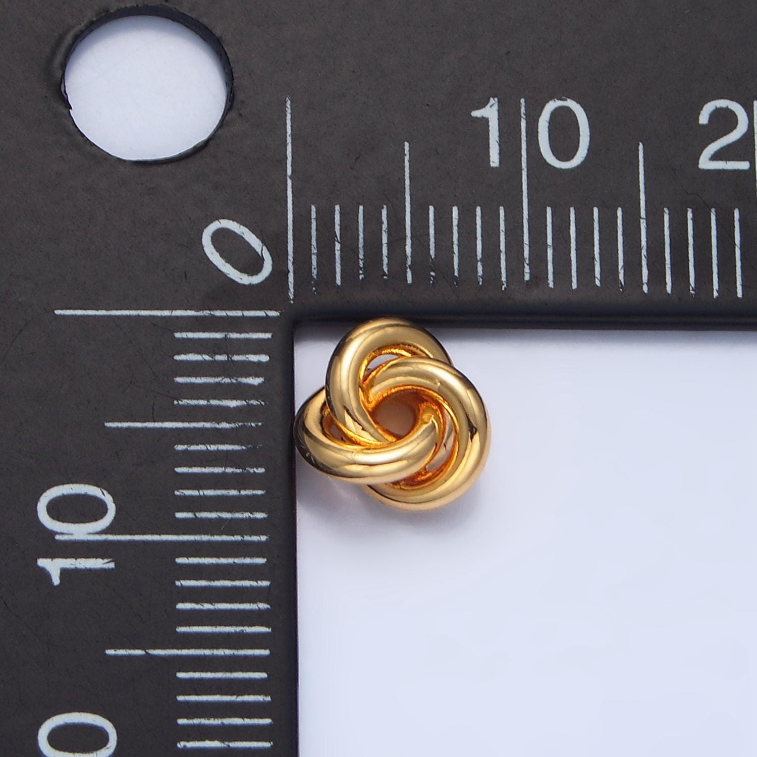 Minimalist spiral 24k gold filled bead spacer | b-561
