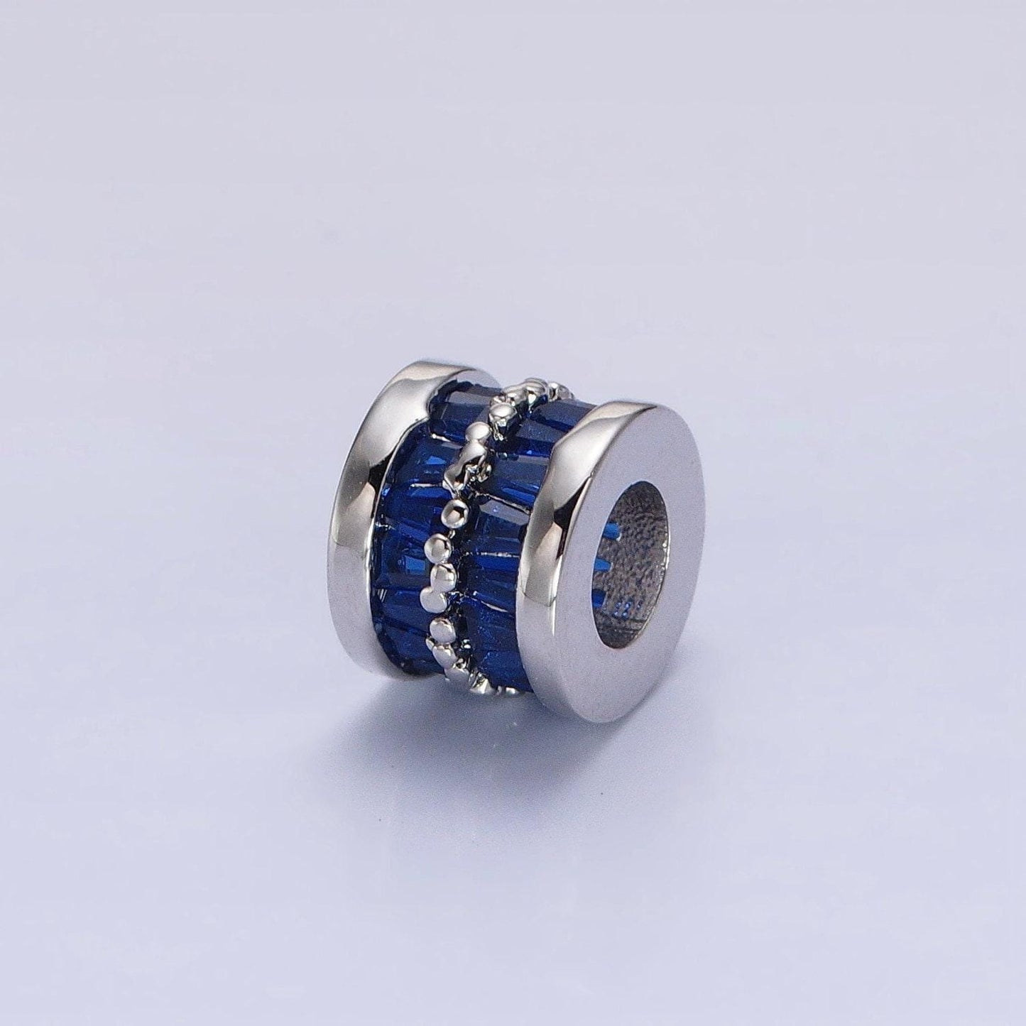 1pc gold filled cylinder beads, cz large hole cylinder drum barrel micro pave beads, silver tube multi color cz beadd 6.8x8.2mm b-783~b-790