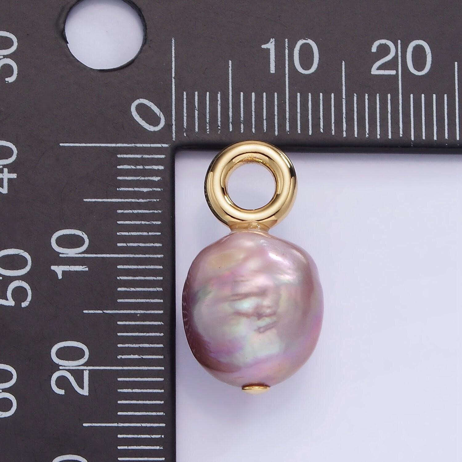 Beautiful mauve pink / purple oval baroque pear pearl charm teardrop genuine freshwater mermaid pearls pendant p1705