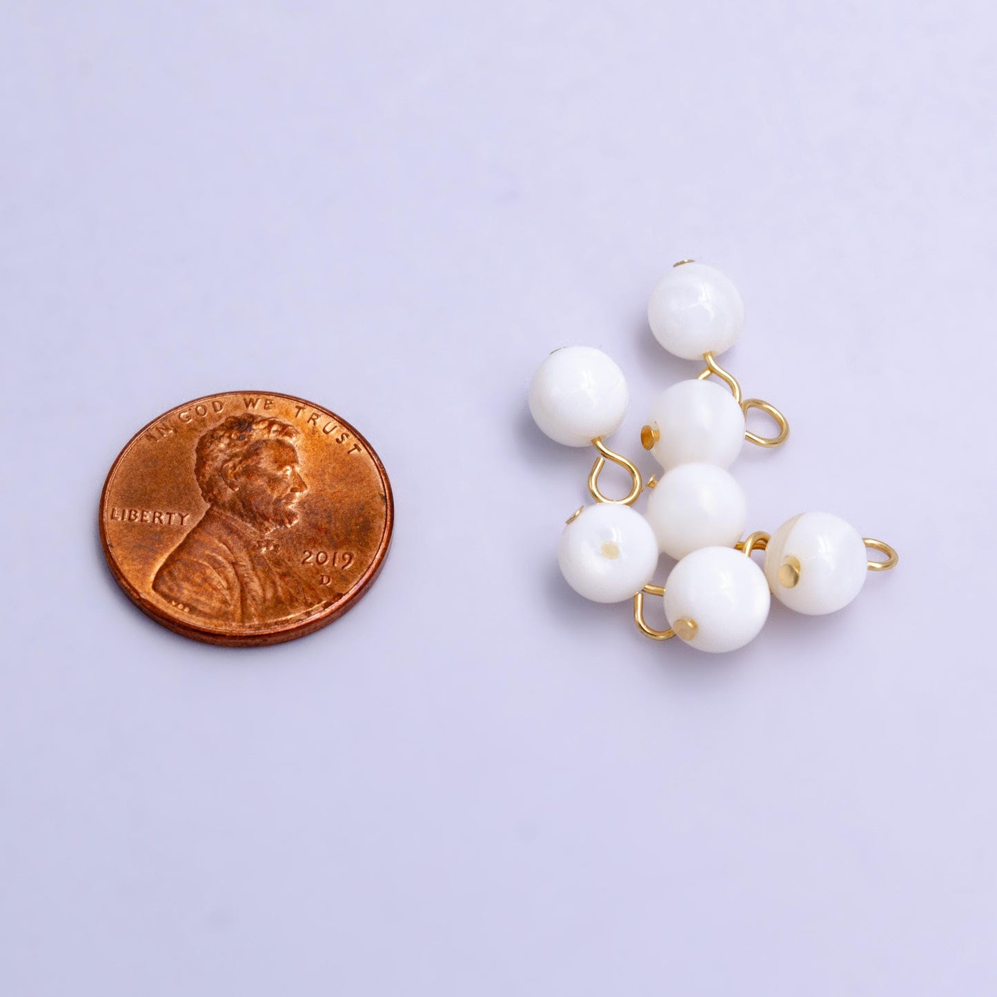 Round freshwater mauve white pearl pendant brownies round pearl ball 24k gold filled charm pa1924